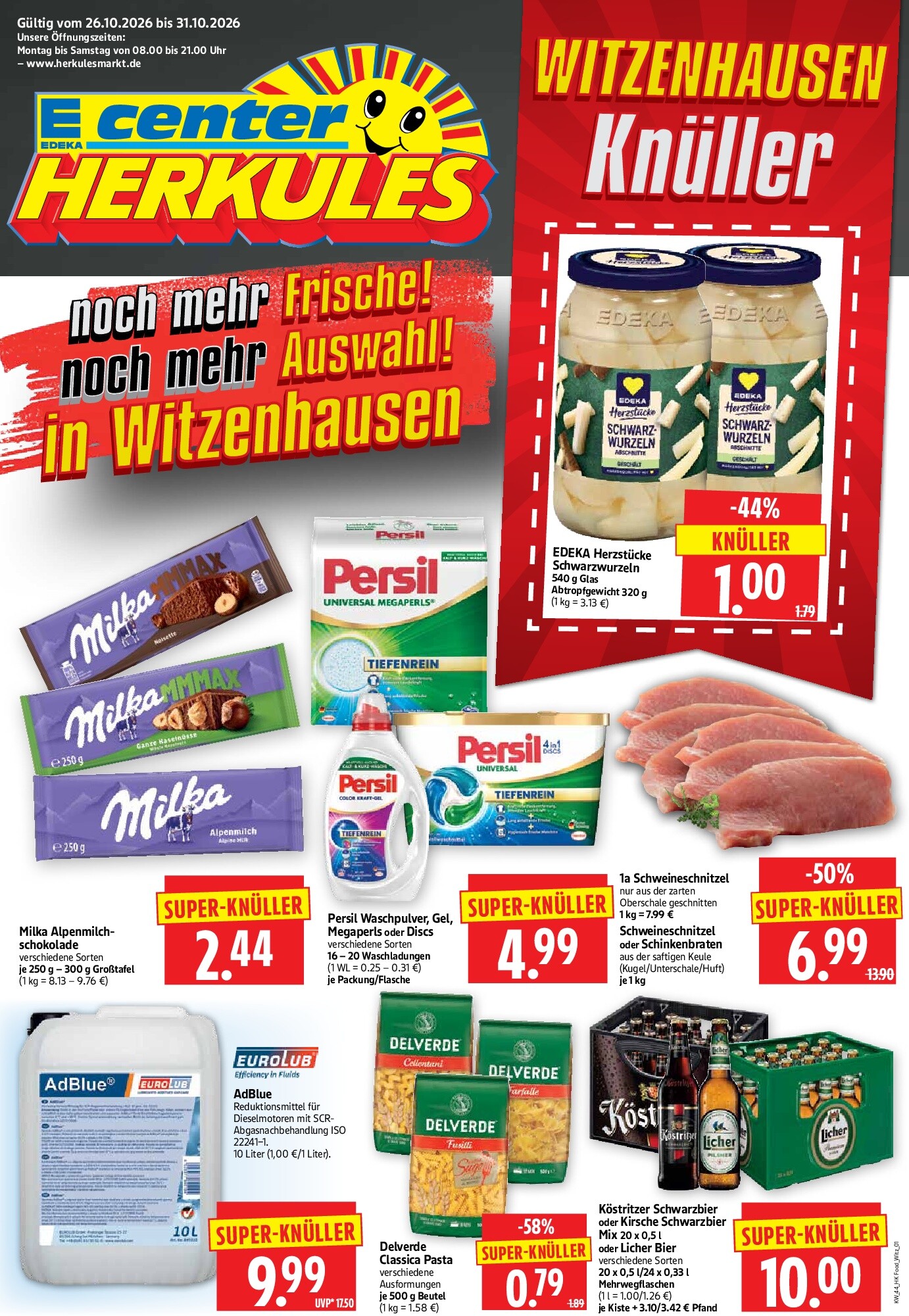 Herkules Prospekt nächste Woche – von Montag 26.10.2026 bis Samstag 31.10.2026