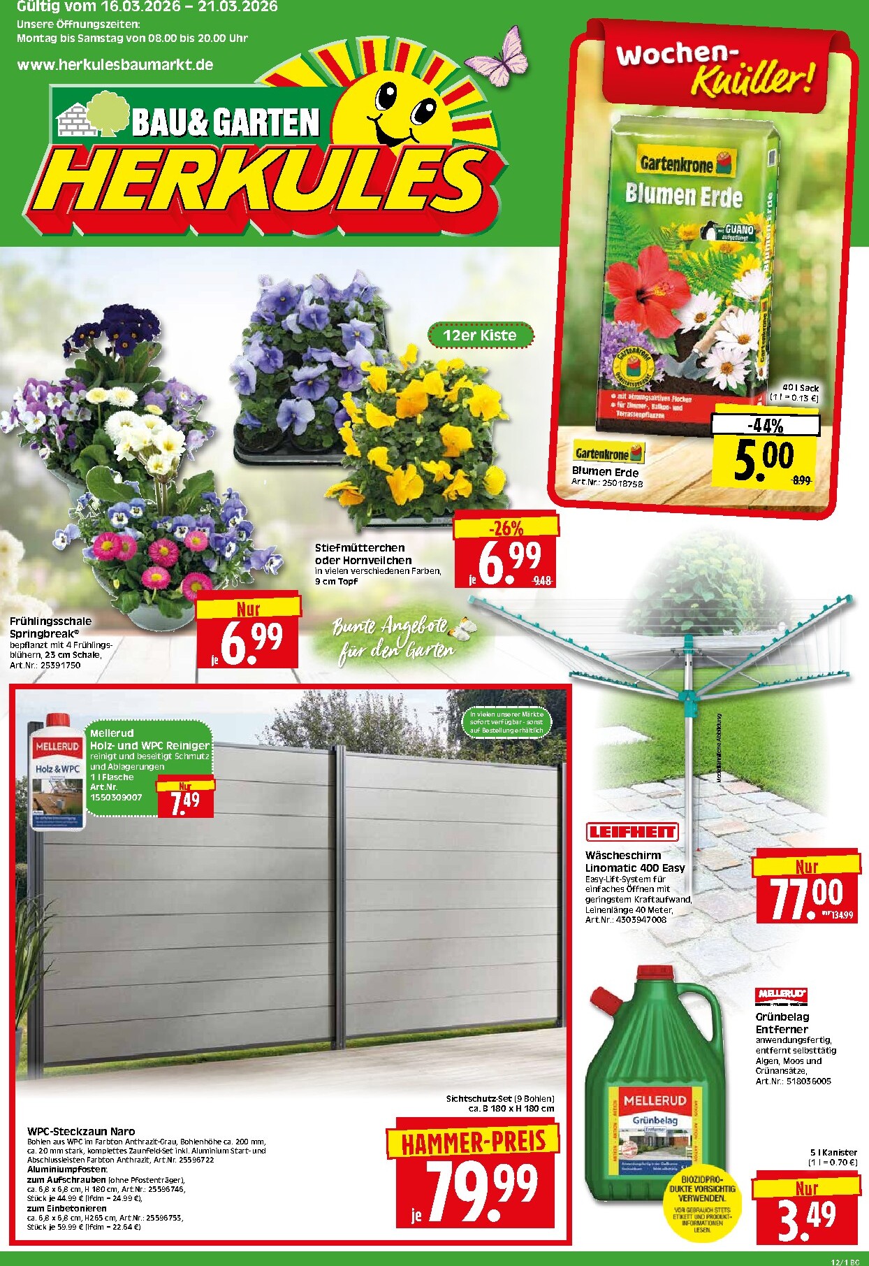 Herkules - Bau & Garten-Prospekt gültig vom 16.03.2026 bis 21.03.2026