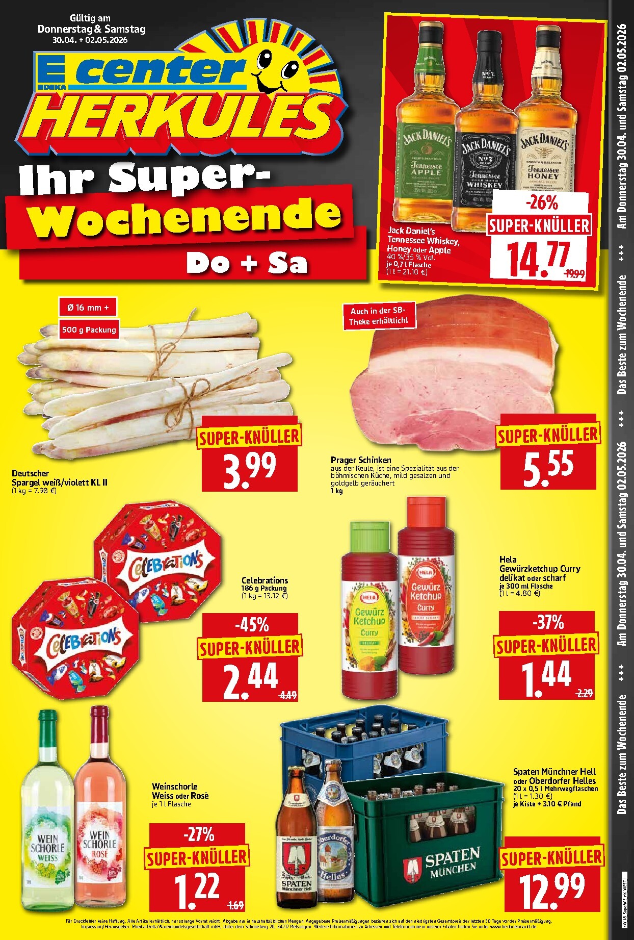 Herkules - Sonderbeilage Prospekt nächste Woche – von Donnerstag 30.04.2026 bis Samstag 02.05.2026