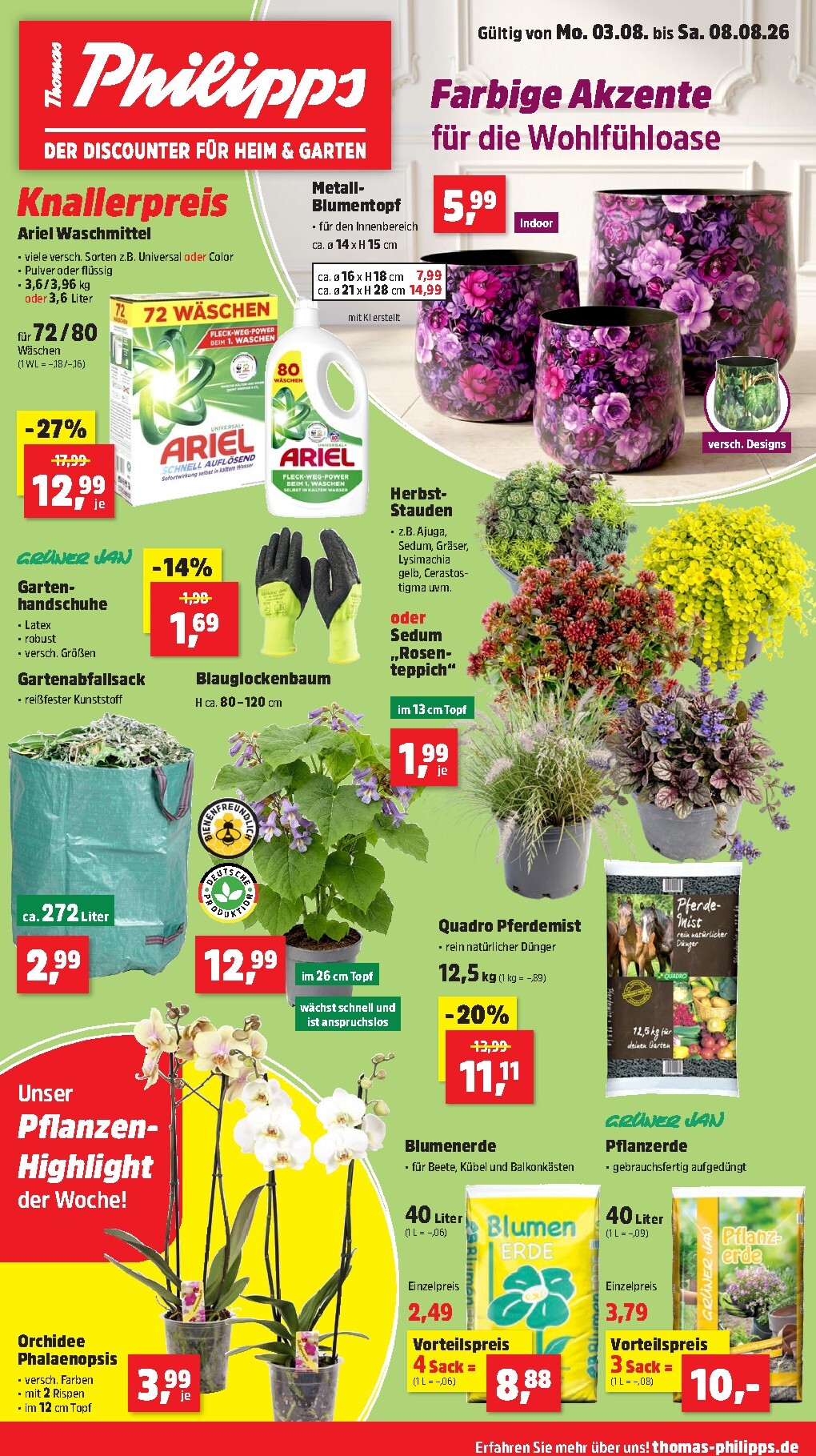 Thomas Phillips Prospekt nächste Woche – von Montag 03.08.2026 bis Samstag 08.08.2026