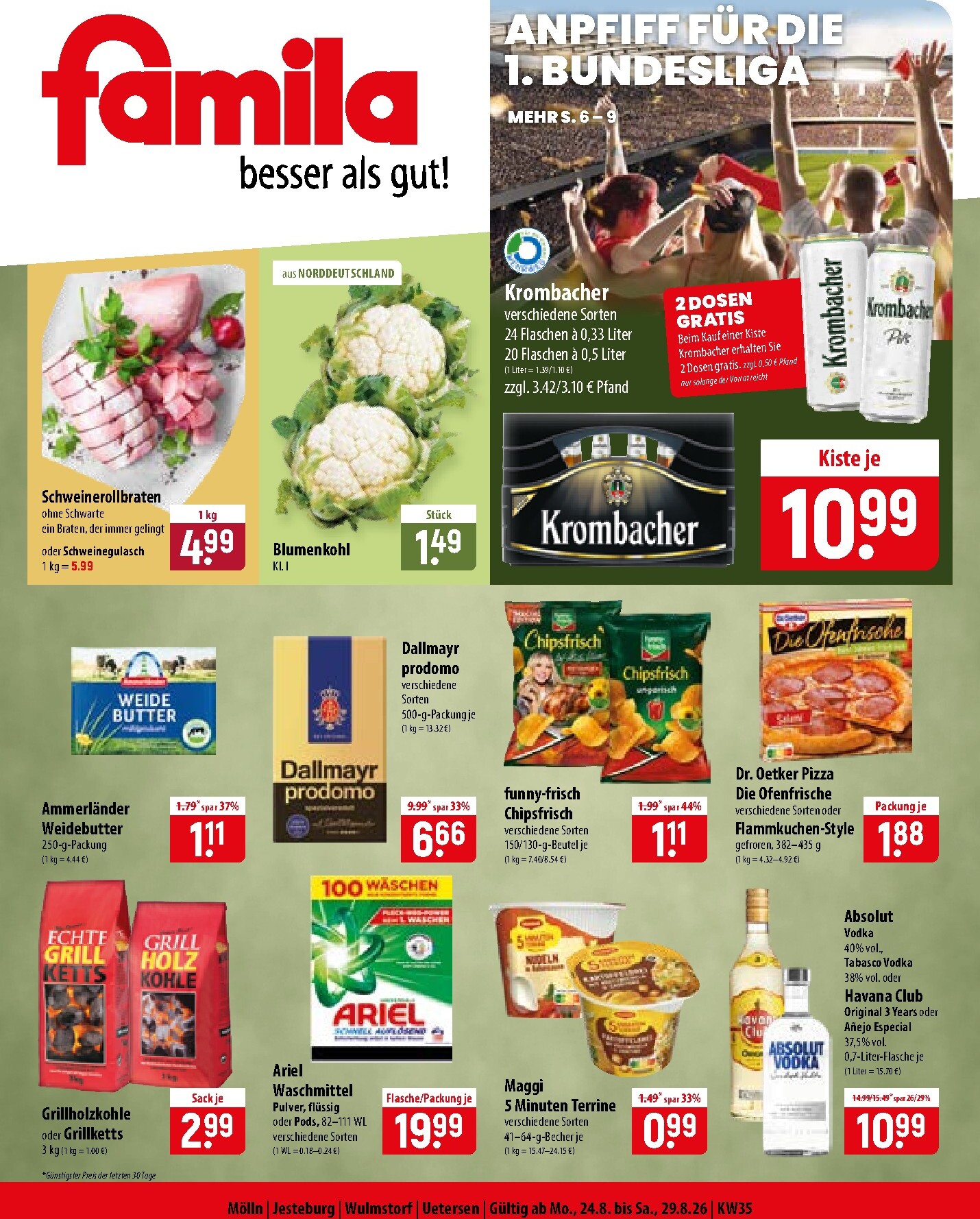Famila Nordost Prospekt nächste Woche – von Montag 24.08.2026 bis Samstag 29.08.2026