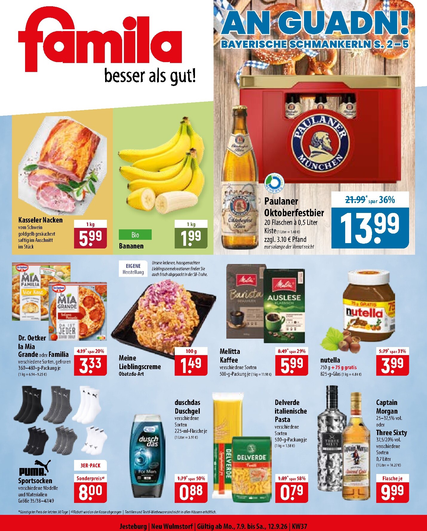 Famila Nordost Prospekt nächste Woche – von Montag 07.09.2026 bis Samstag 12.09.2026
