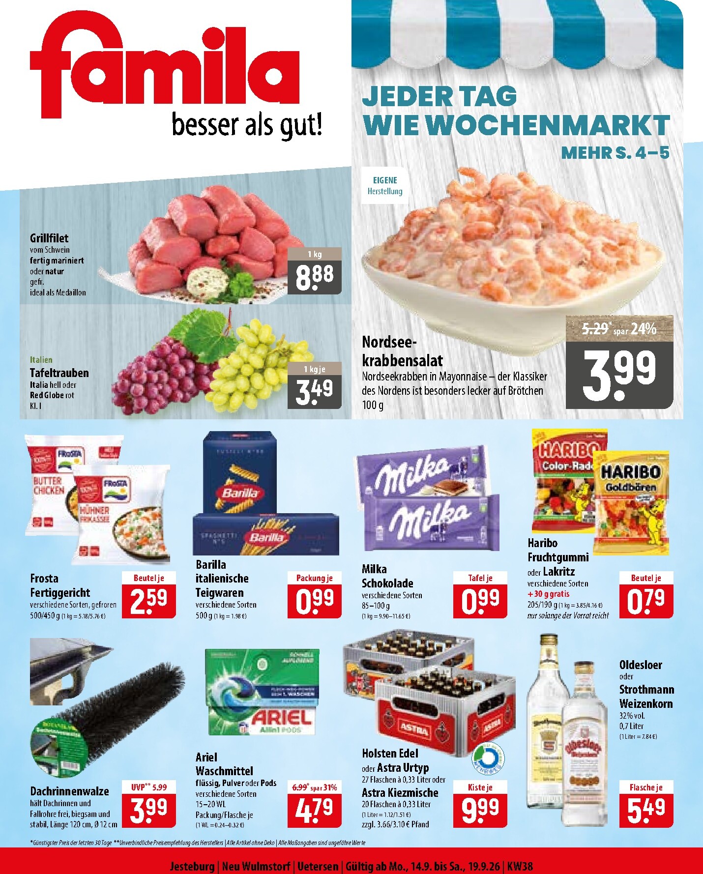 Famila Nordost Prospekt nächste Woche – von Montag 14.09.2026 bis Samstag 19.09.2026
