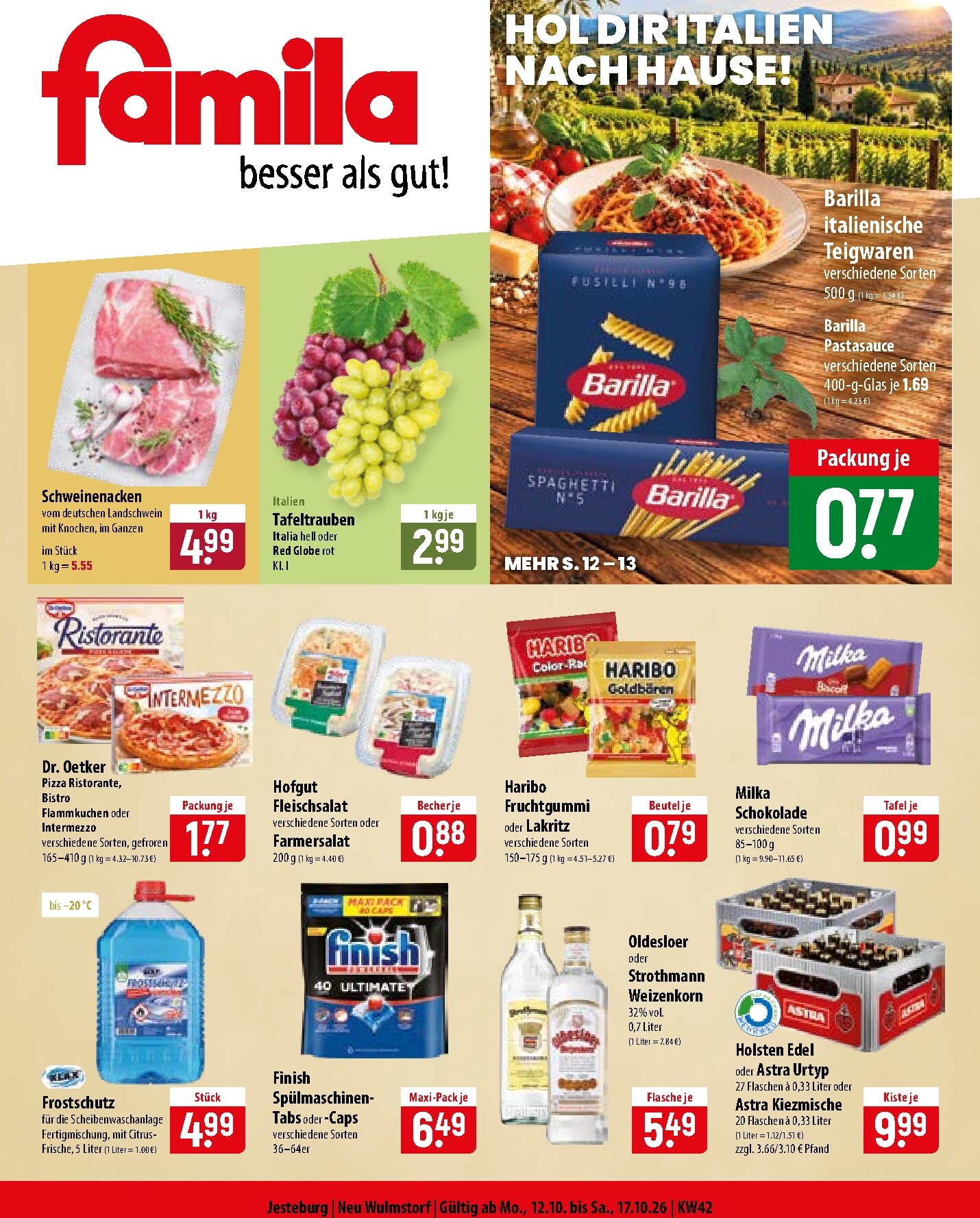 Famila Nordost Prospekt nächste Woche – von Montag 12.10.2026 bis Samstag 17.10.2026