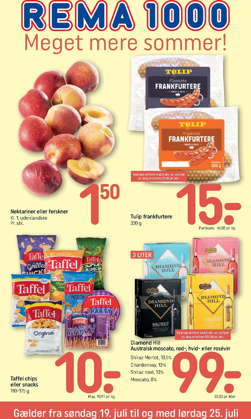 Rema 1000 tilbudsavis for næste uge fra søndag, 19.07.2026 til lørdag, 25.07.2026