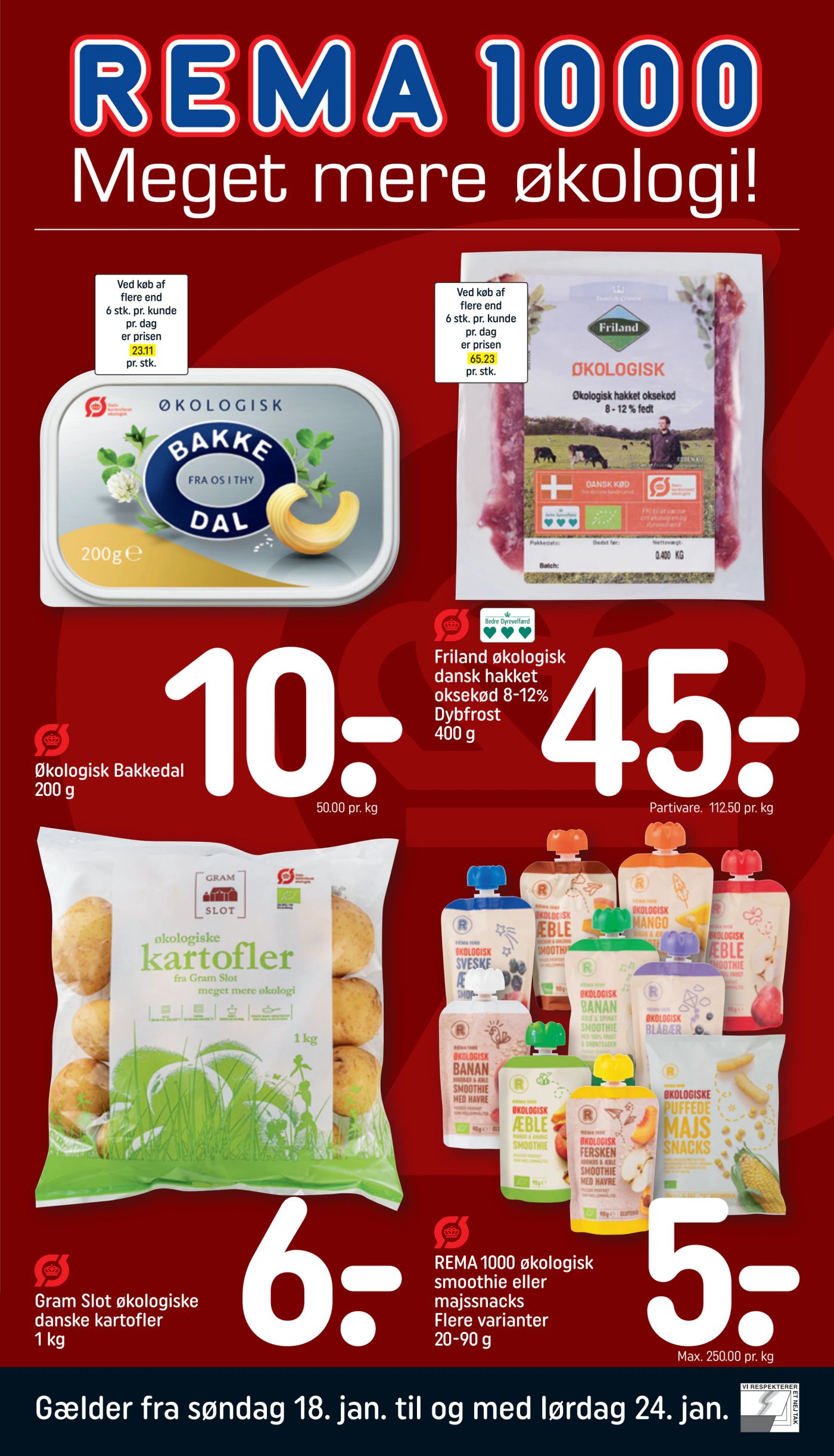 Fantastiske tilbud fra Rema 1000, Bilka og LIDL: Økologisk kød, Libero bleer og Coca-Cola - Tjek dagens dato 2026-01-19 for de nyeste rabatter