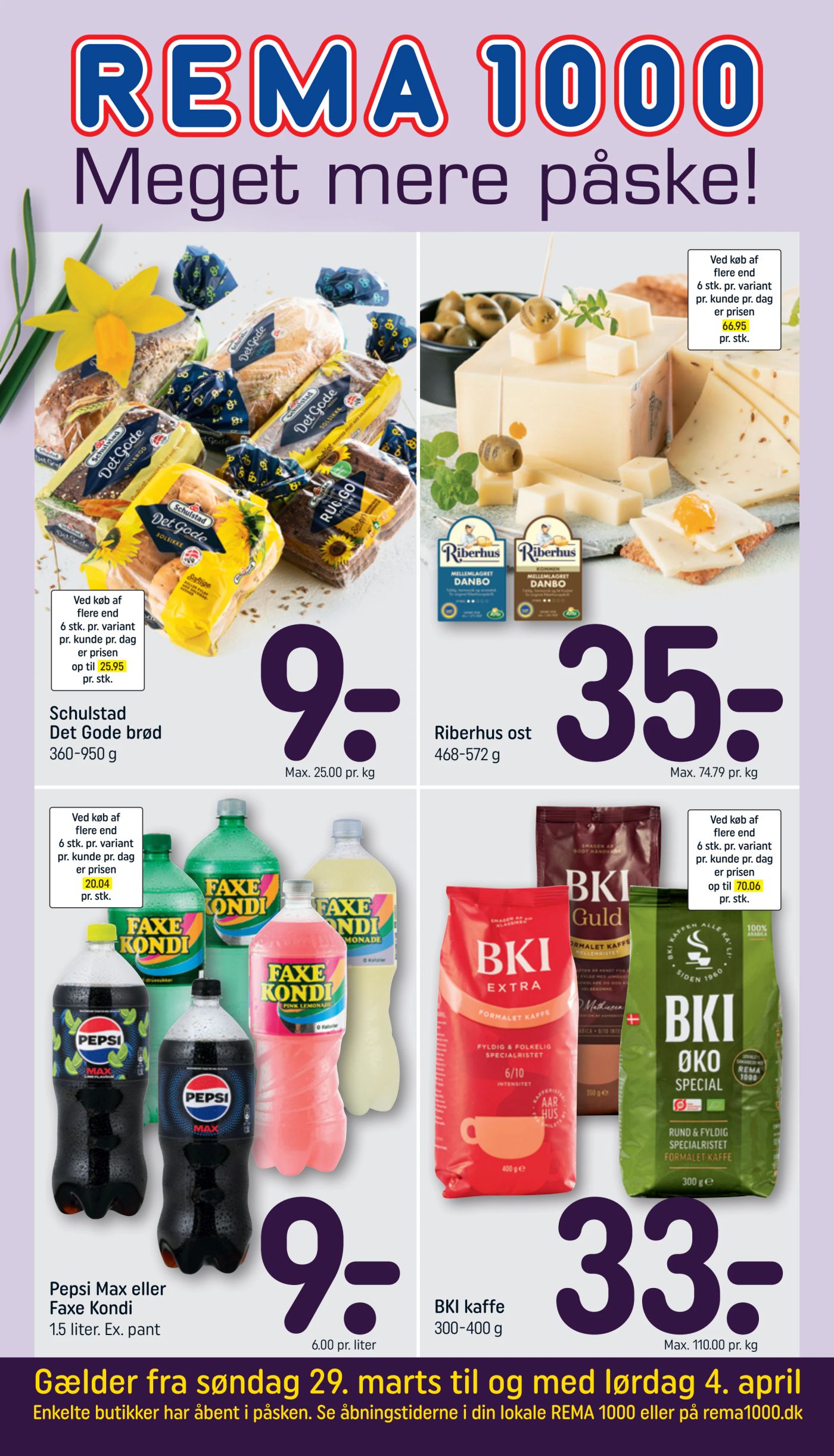 Rema 1000 tilbudsavis gyldig fra 29.03.2026 til 04.04.2026