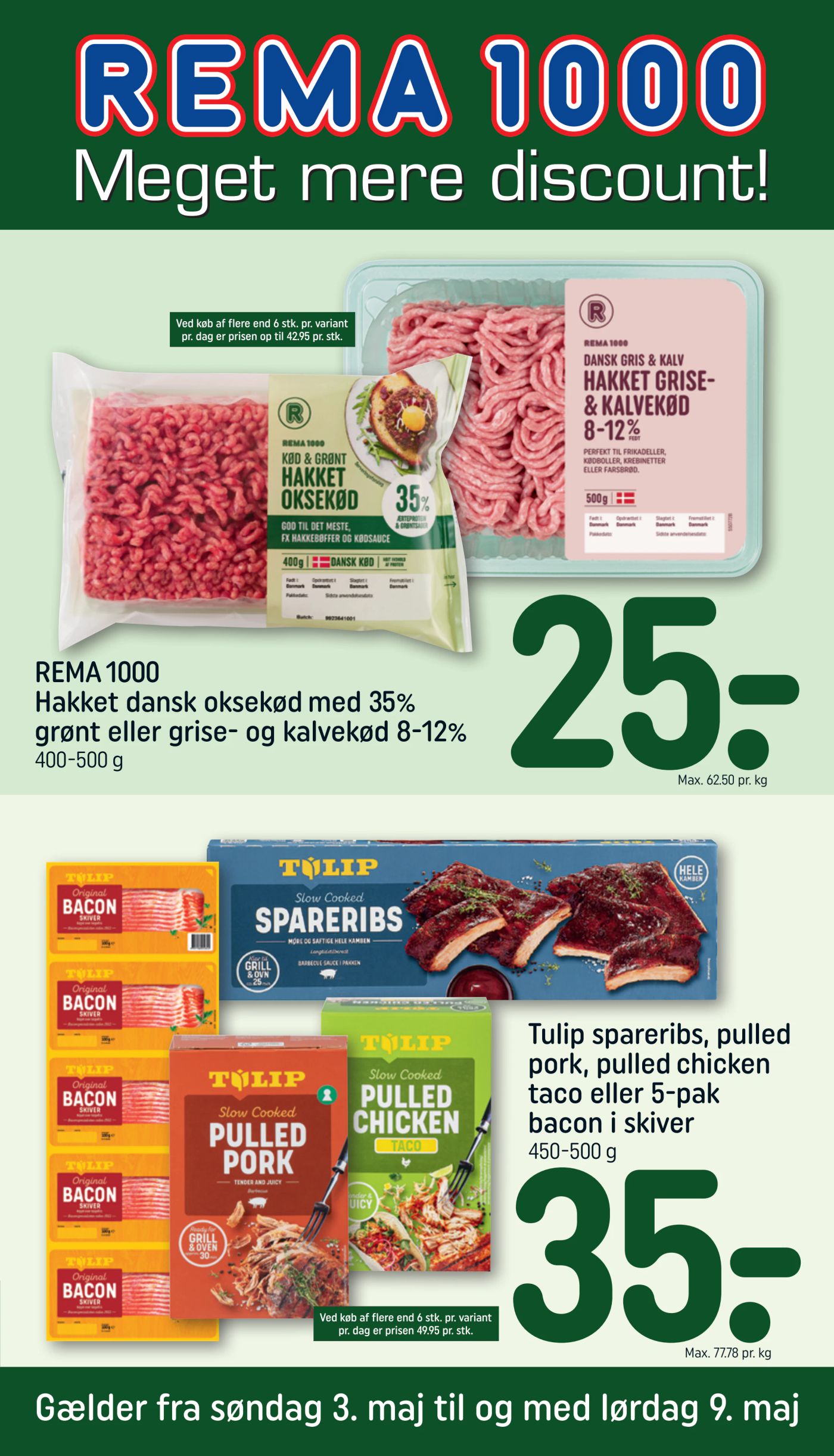 Rema 1000 flyer til næste uge fra søndag 03.05.2026 til lørdag 09.05.2026