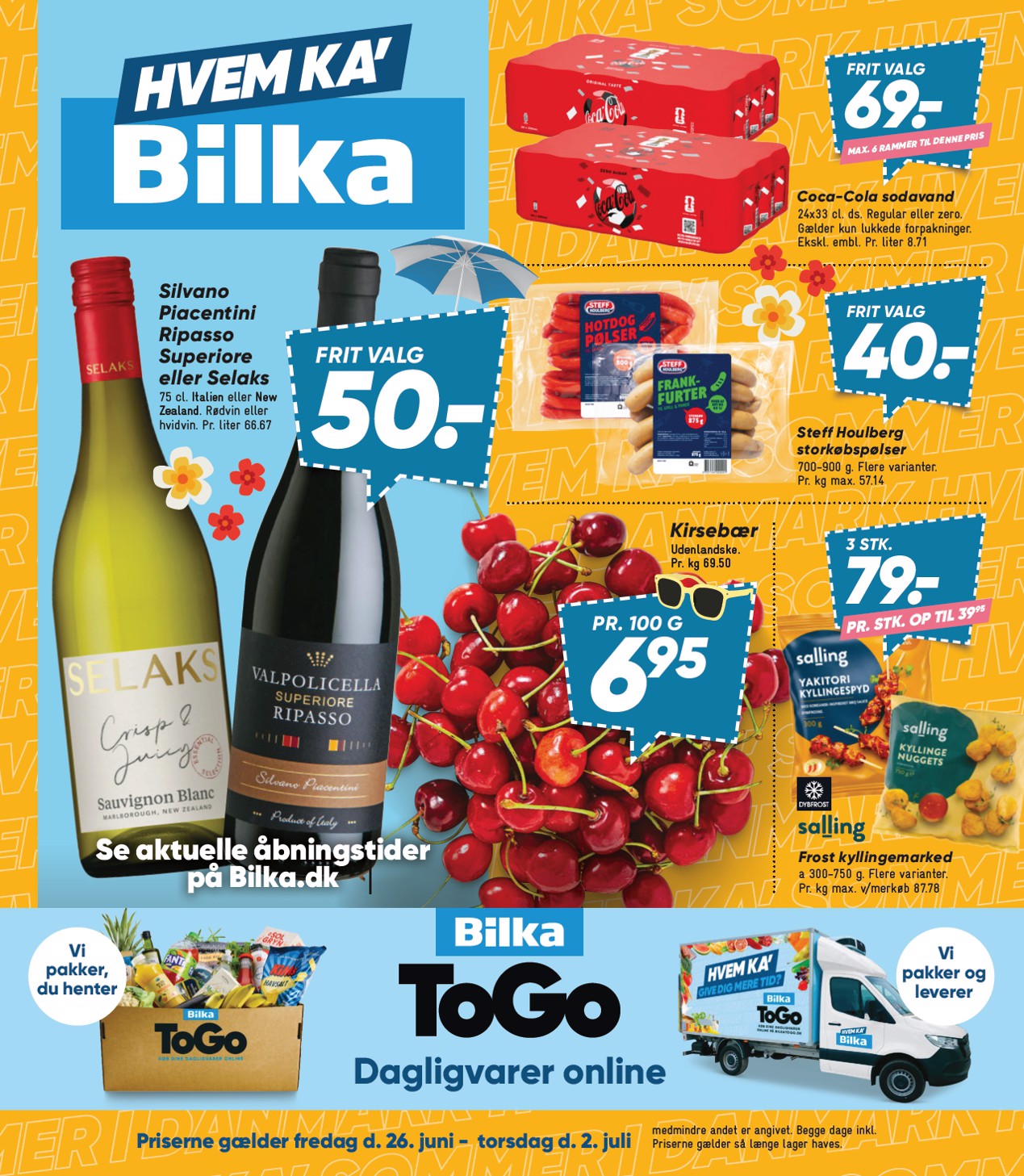 Bilka tilbudsavis for næste uge fra fredag, 26.06.2026 til torsdag, 02.07.2026