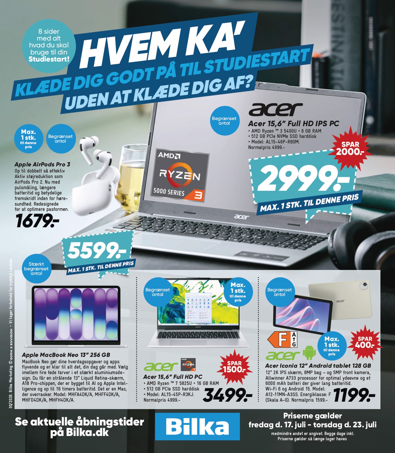Bilka - Nonfood tilbudsavis for næste uge fra fredag, 17.07.2026 til torsdag, 23.07.2026