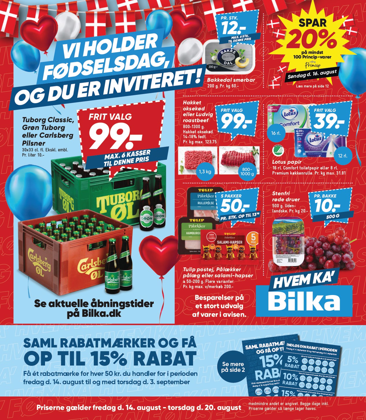 Bilka tilbudsavis for næste uge fra fredag, 14.08.2026 til torsdag, 20.08.2026