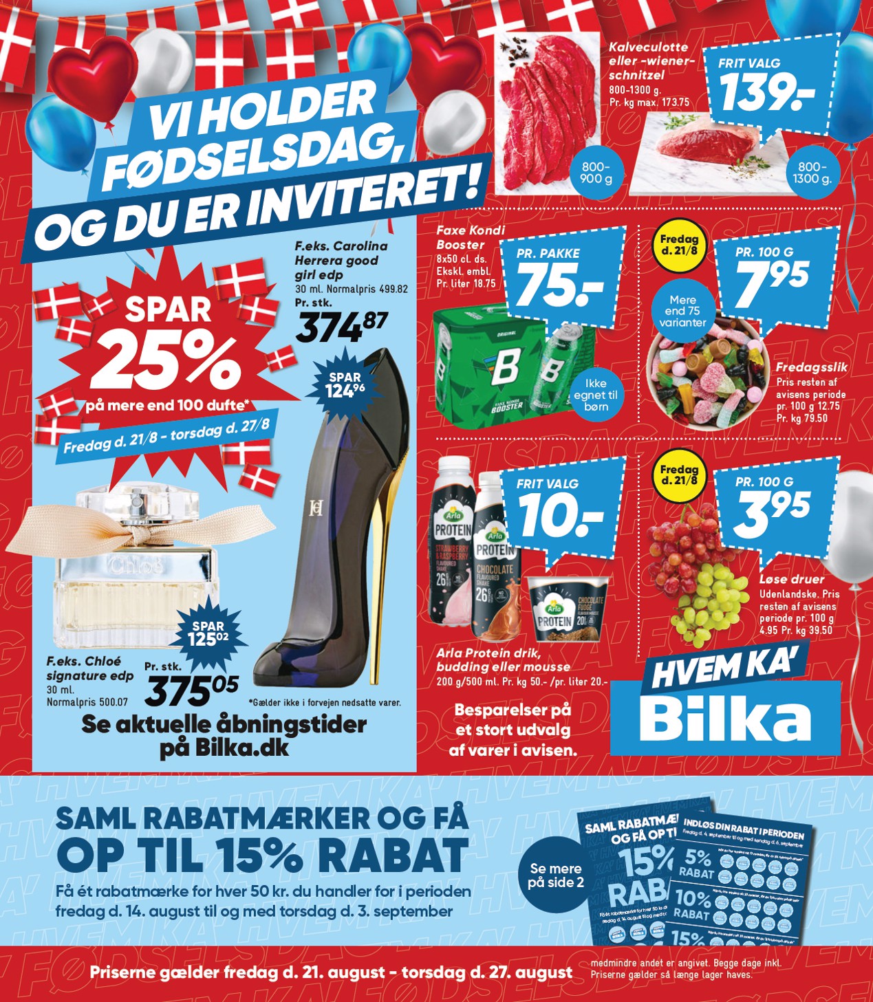 Bilka tilbudsavis for næste uge fra fredag, 21.08.2026 til torsdag, 27.08.2026