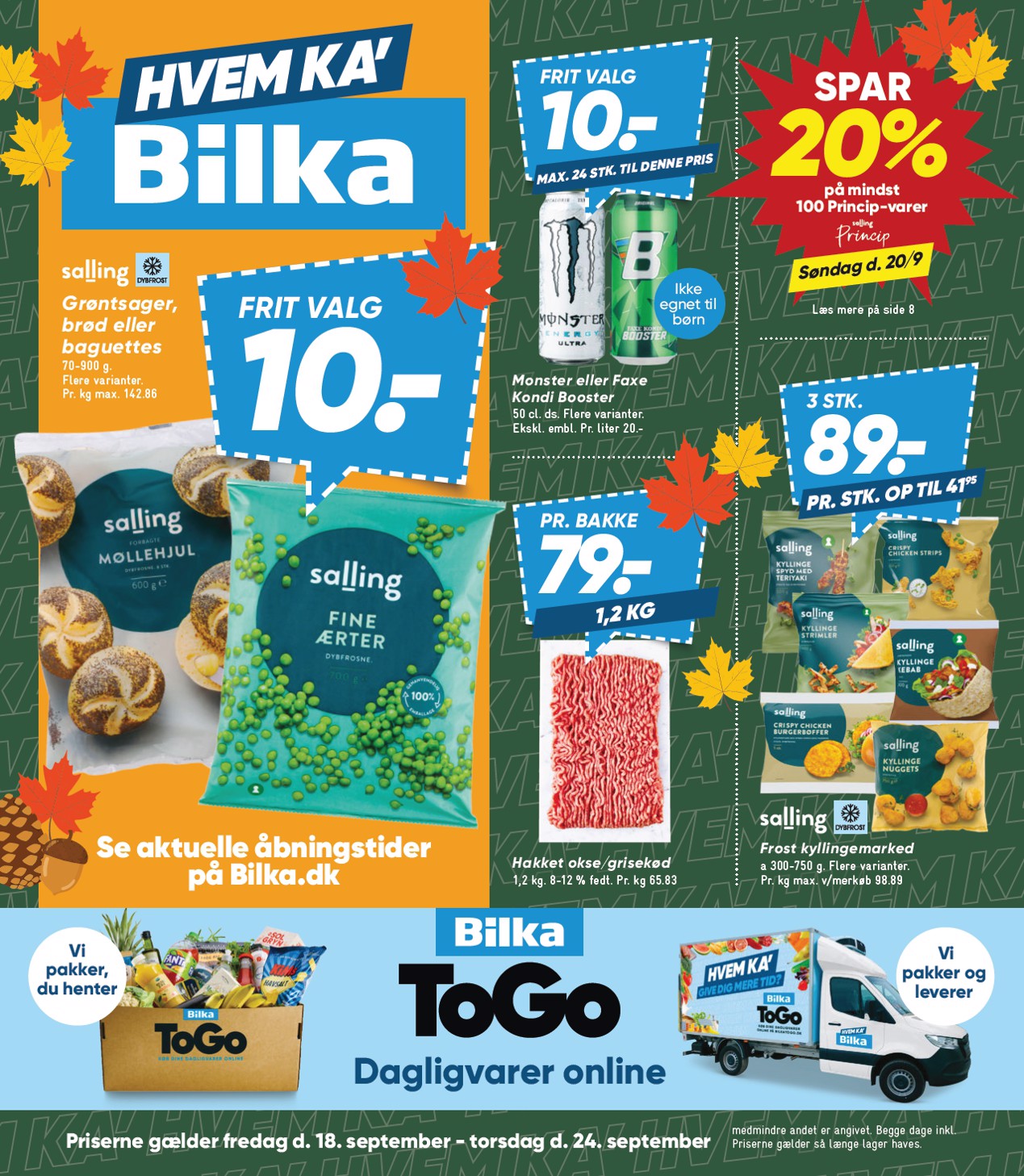 Bilka tilbudsavis for næste uge fra fredag, 18.09.2026 til torsdag, 24.09.2026