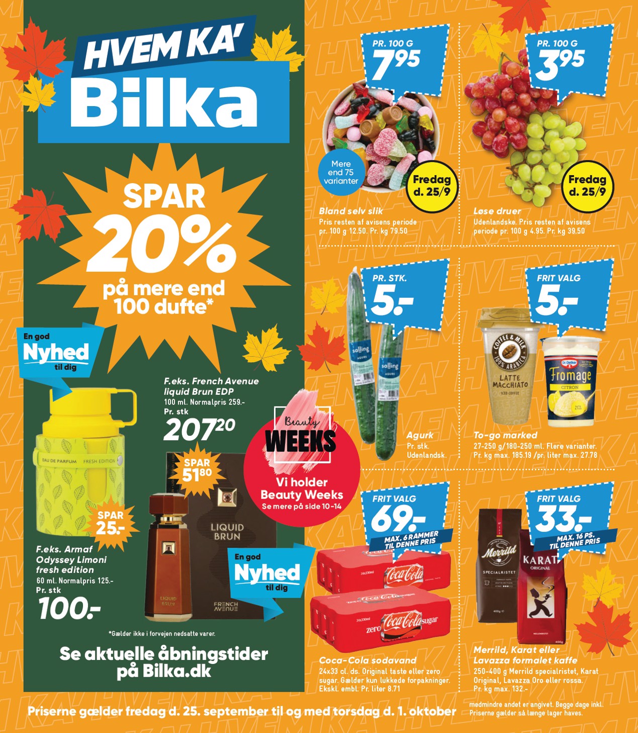Bilka tilbudsavis for næste uge fra fredag, 25.09.2026 til torsdag, 01.10.2026