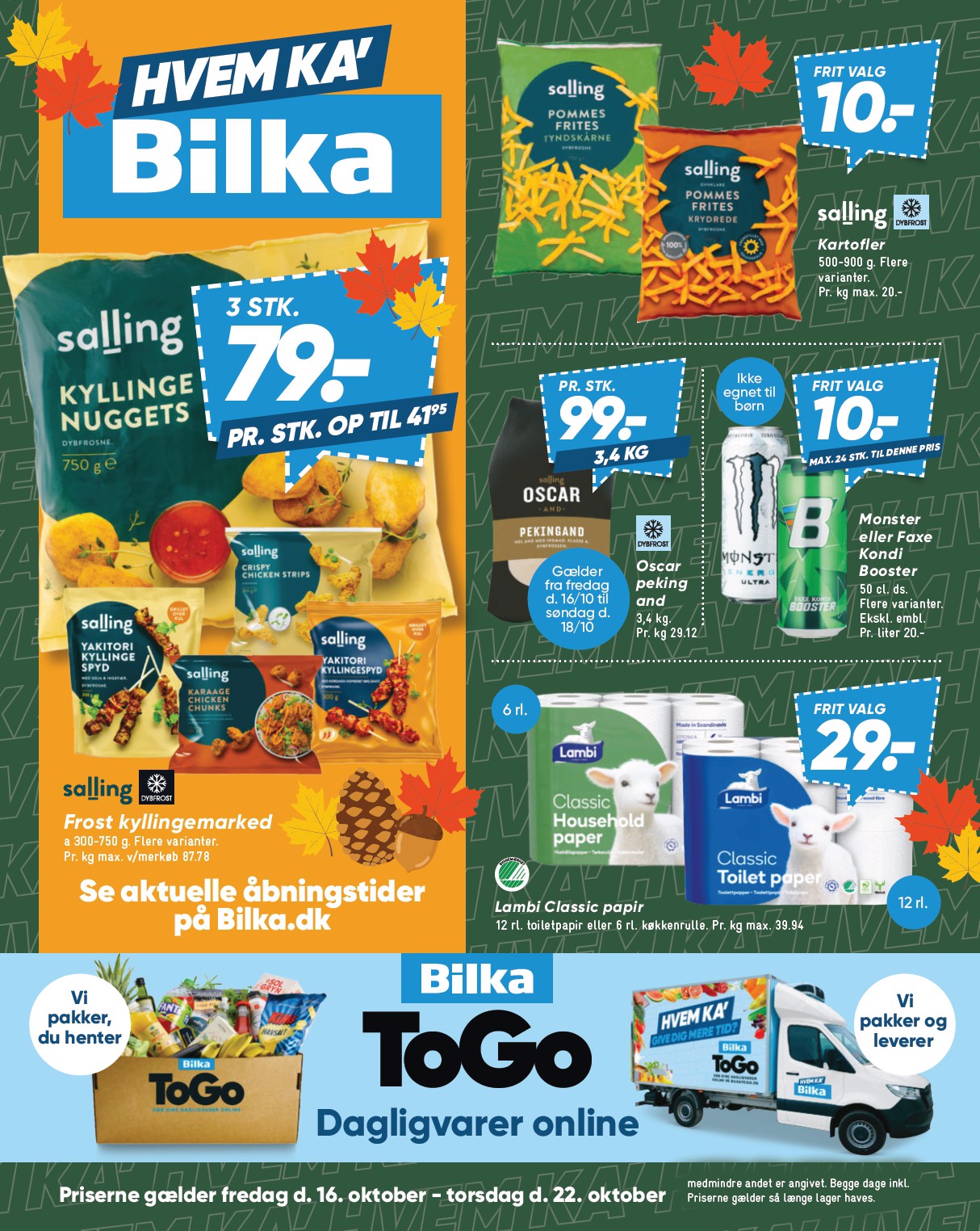 Bilka tilbudsavis for næste uge fra fredag, 16.10.2026 til torsdag, 22.10.2026