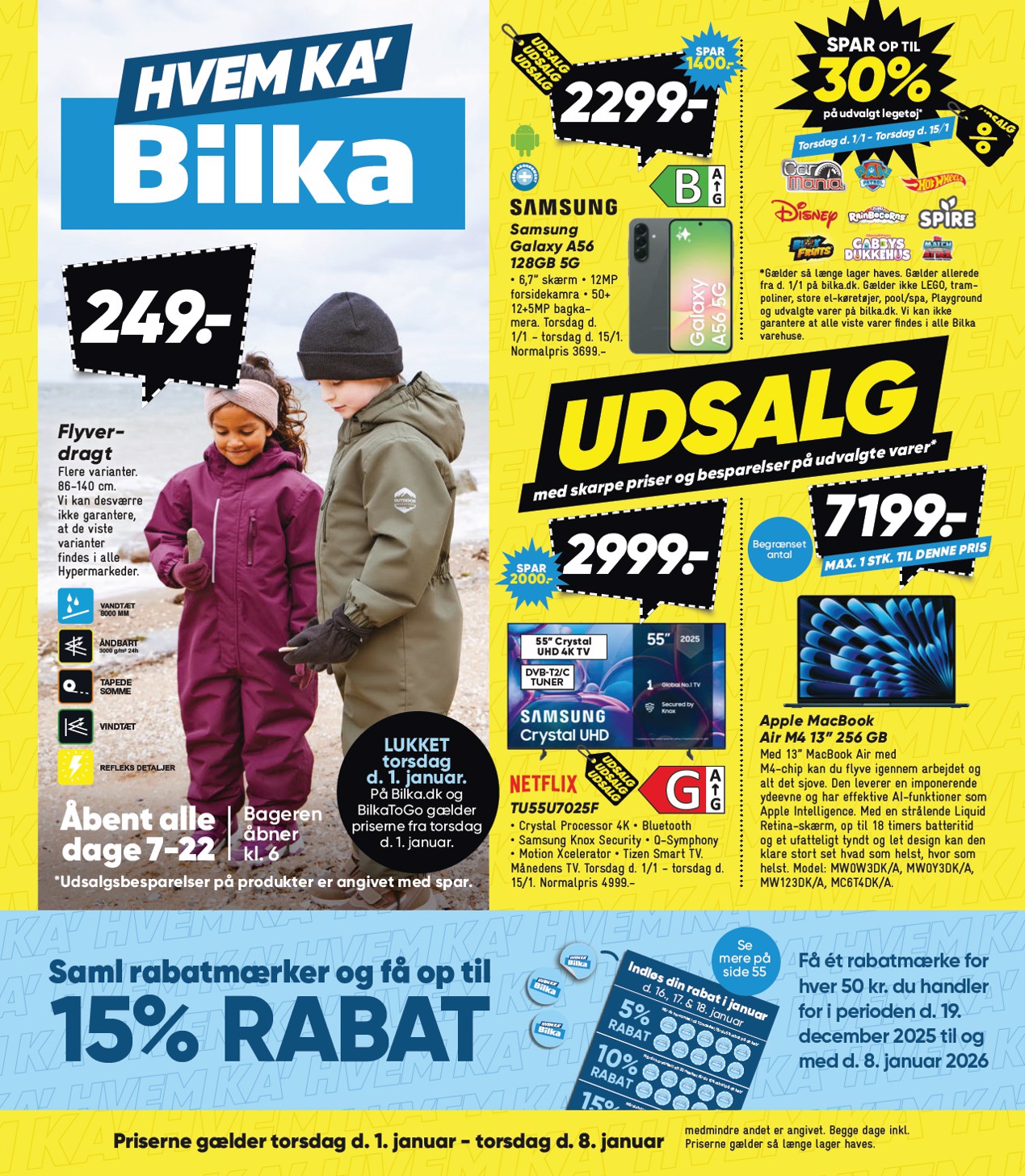 Uimodståelige tilbud: Rema 1000 havregryn til 5 kr, Bilka Samsung Galaxy til 2299 kr, LIDL Cheasy hytteost til 8 kr - dagens bedste køb 2026-01-05 med de nyeste rabatter og kampagner
