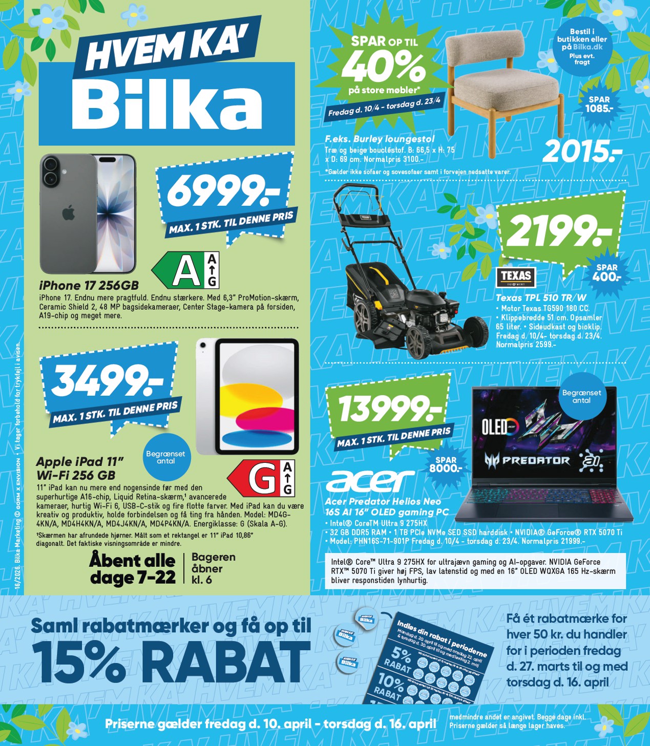 Bilka - Nonfood flyer til næste uge fra fredag 10.04.2026 til torsdag 16.04.2026