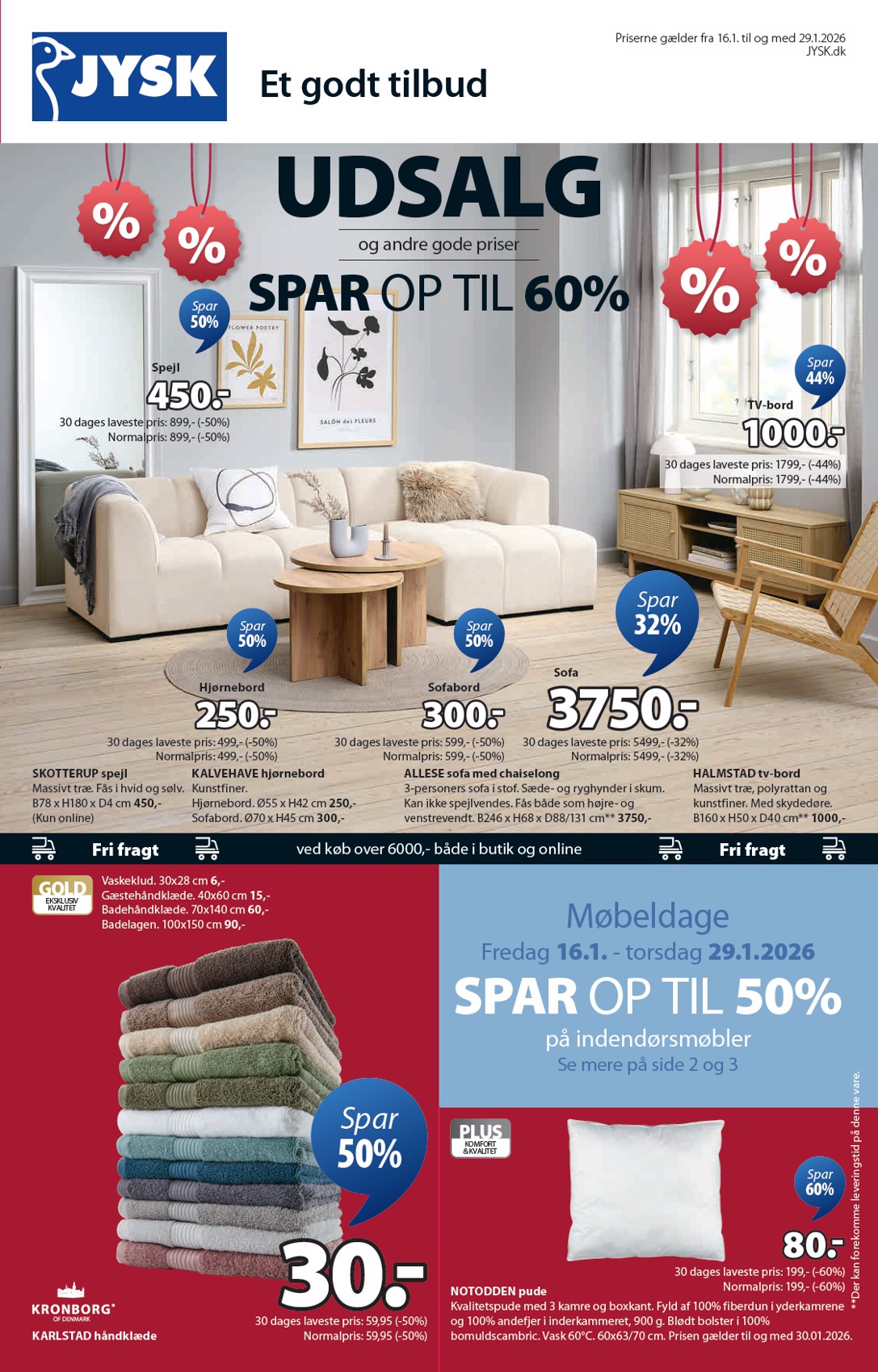 JYSK tilbudsavis gyldig fra 16.01. til 29.01.