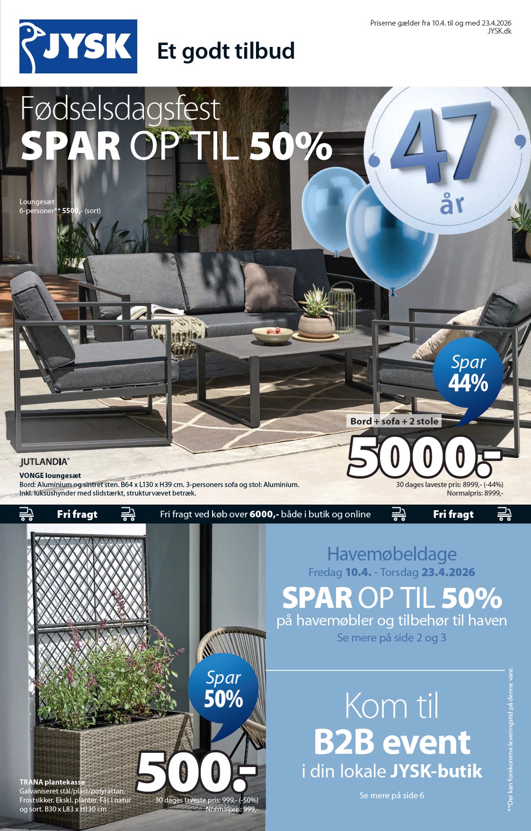 Aktuel JYSK katalog gyldig fra fredag 10.04.2026 til torsdag 23.04.2026