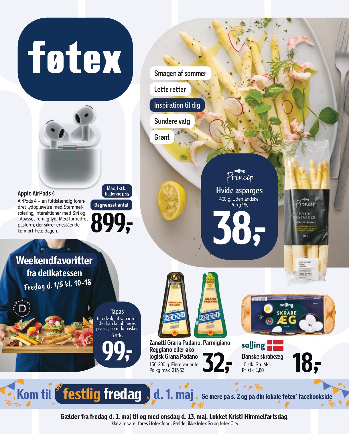 Føtex flyer til næste uge fra fredag 01.05.2026 til onsdag 13.05.2026