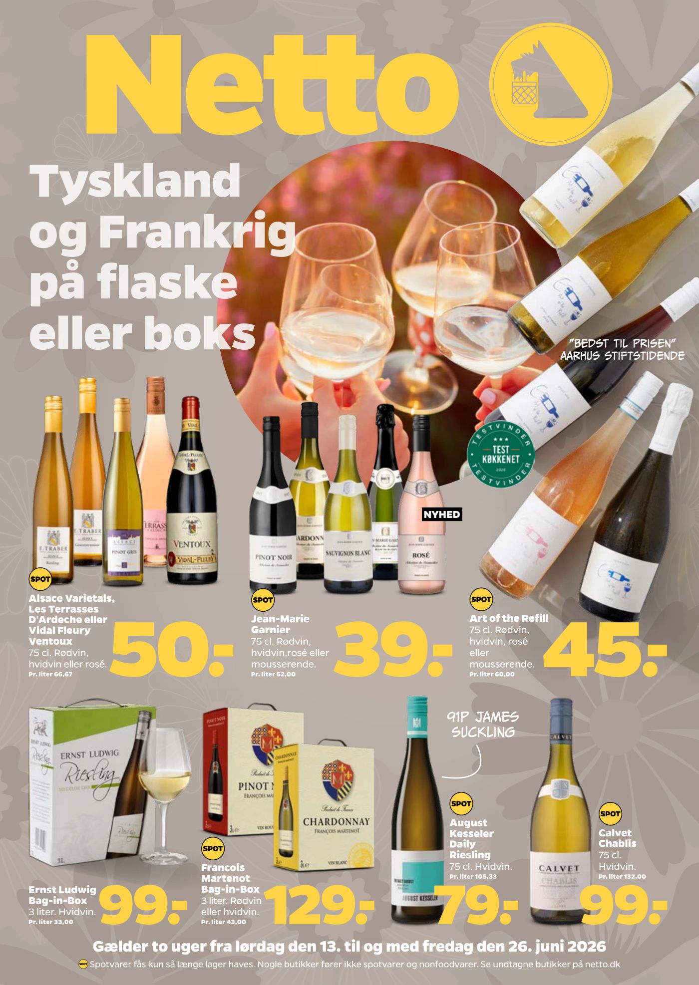 Aktuel Netto - Vinfestival tilbudsavis fra lørdag, 13.06.2026 til fredag, 26.06.2026