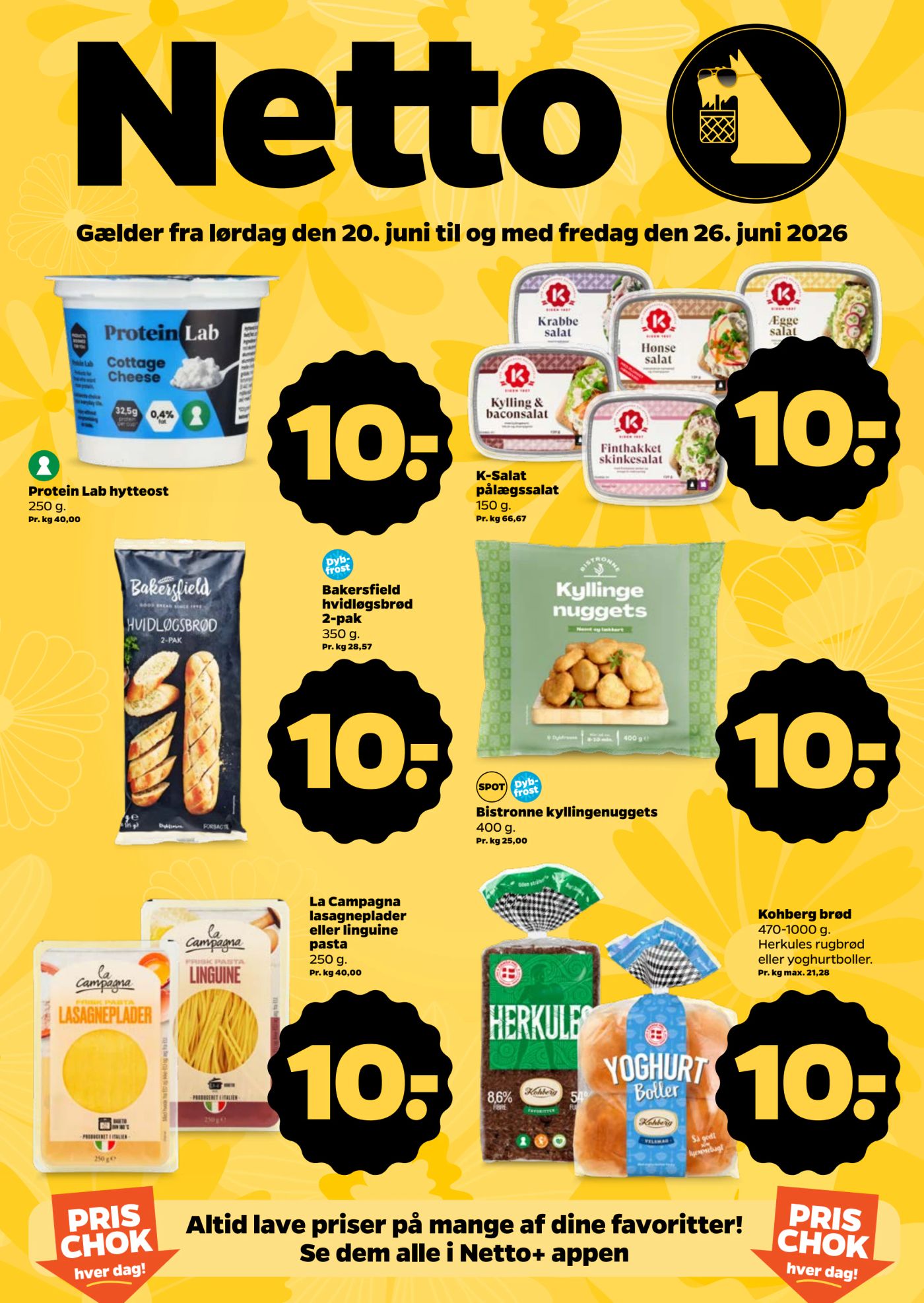 Netto tilbudsavis for næste uge fra lørdag, 20.06.2026 til fredag, 26.06.2026