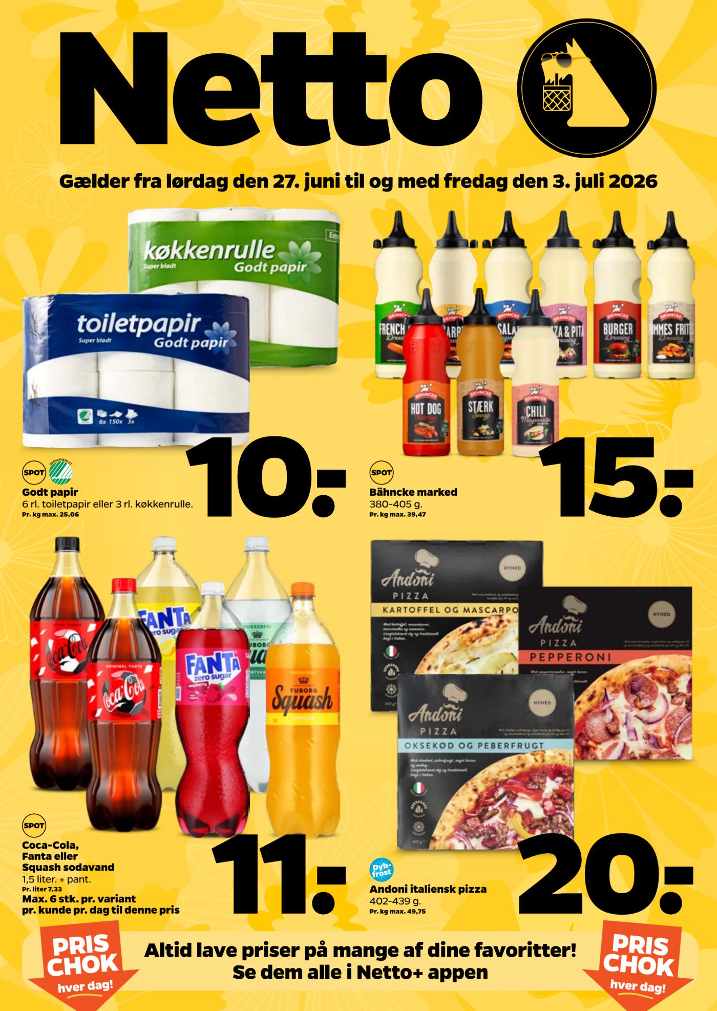 Netto tilbudsavis for næste uge fra lørdag, 27.06.2026 til fredag, 03.07.2026