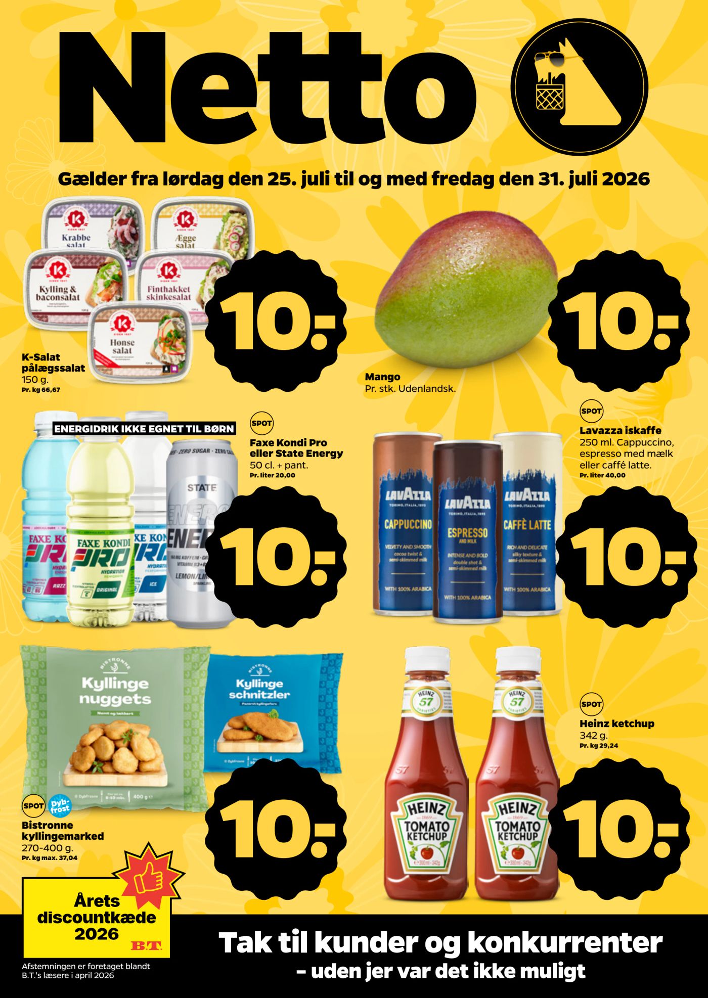 Netto tilbudsavis for næste uge fra lørdag, 25.07.2026 til fredag, 31.07.2026