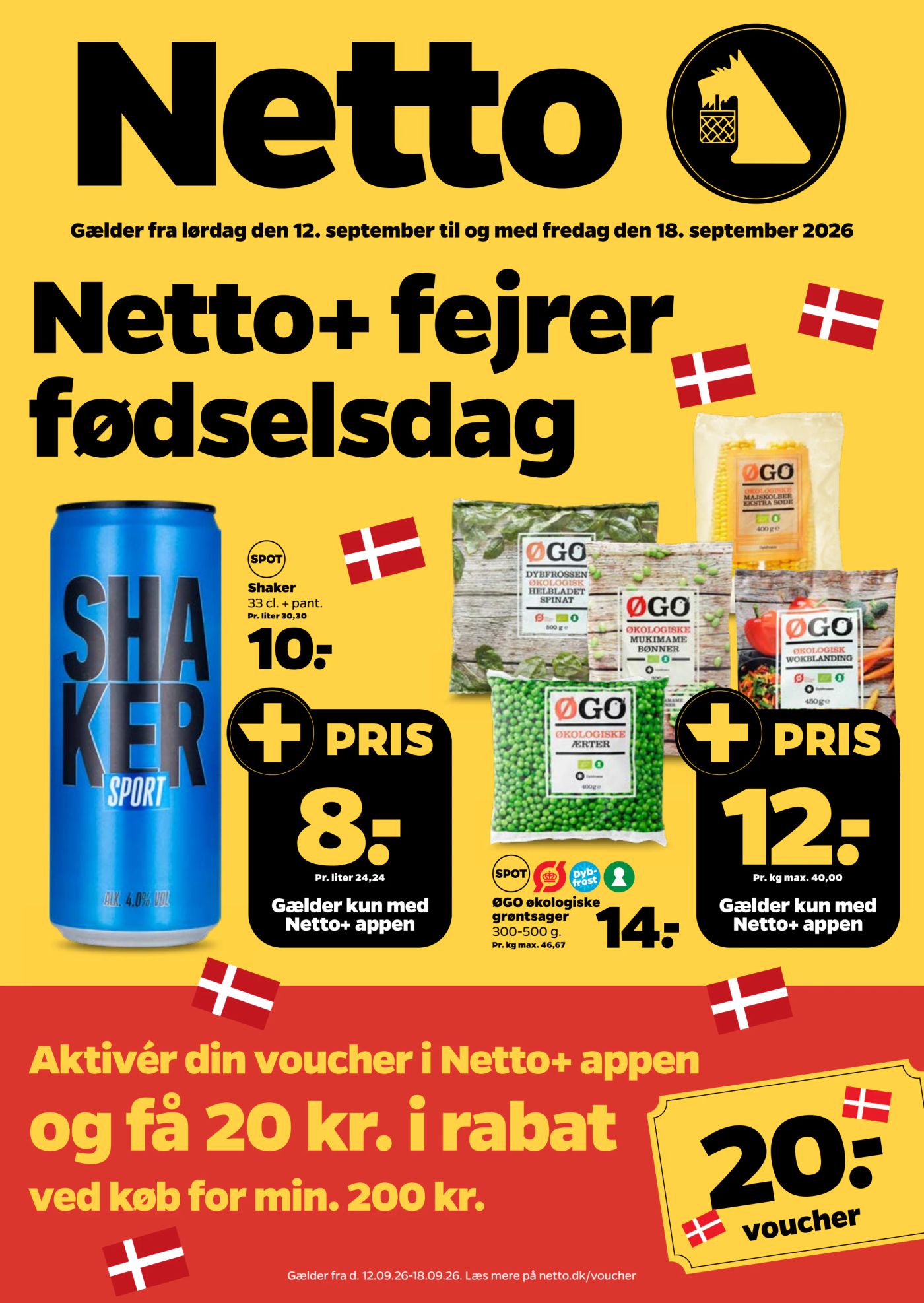 Aktuel Netto - Fødselsdag tilbudsavis fra lørdag, 12.09.2026 til fredag, 18.09.2026