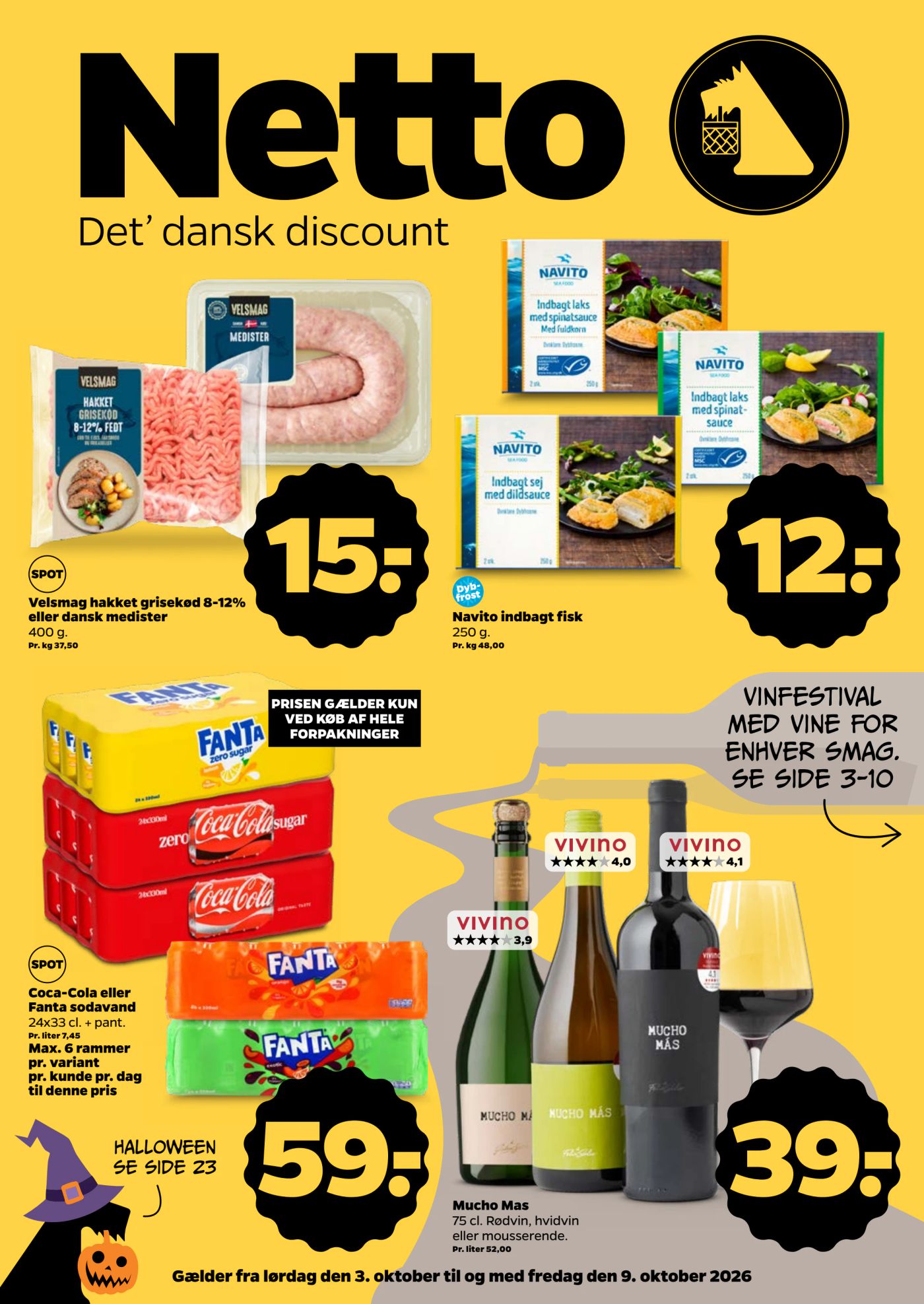 Netto tilbudsavis for næste uge fra lørdag, 03.10.2026 til fredag, 09.10.2026