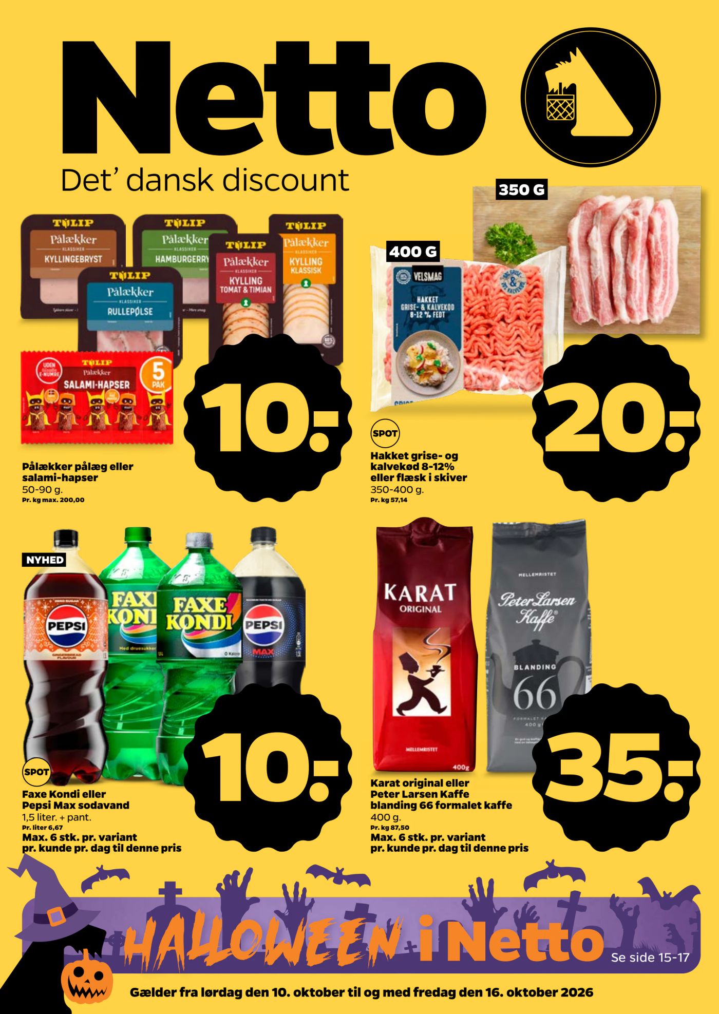 Netto tilbudsavis for næste uge fra lørdag, 10.10.2026 til fredag, 16.10.2026