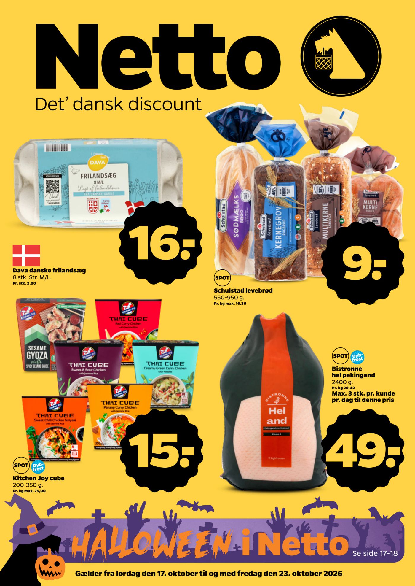 Netto tilbudsavis for næste uge fra lørdag, 17.10.2026 til fredag, 23.10.2026