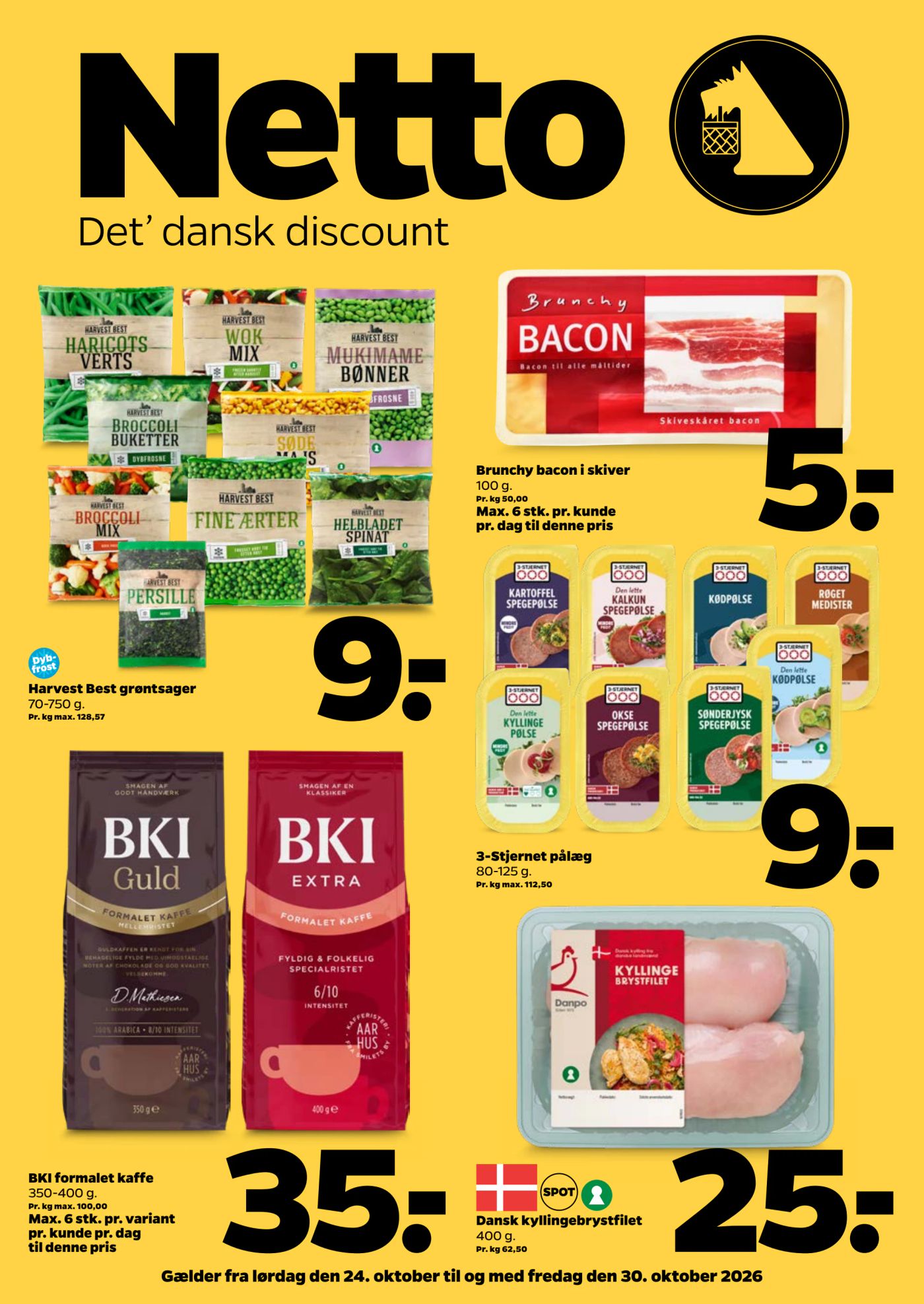 Netto tilbudsavis for næste uge fra lørdag, 24.10.2026 til fredag, 30.10.2026