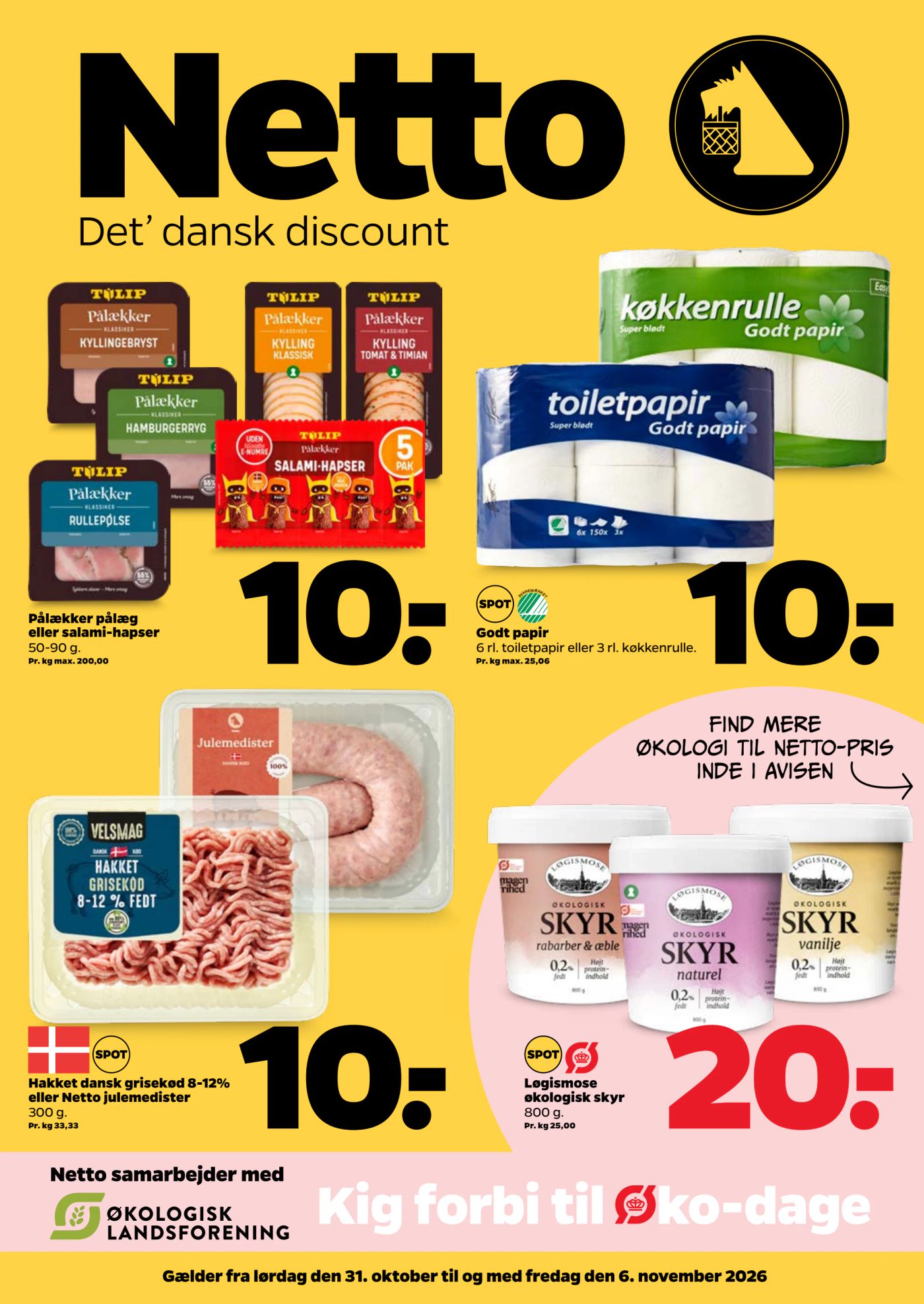 Netto tilbudsavis for næste uge fra lørdag, 31.10.2026 til fredag, 06.11.2026
