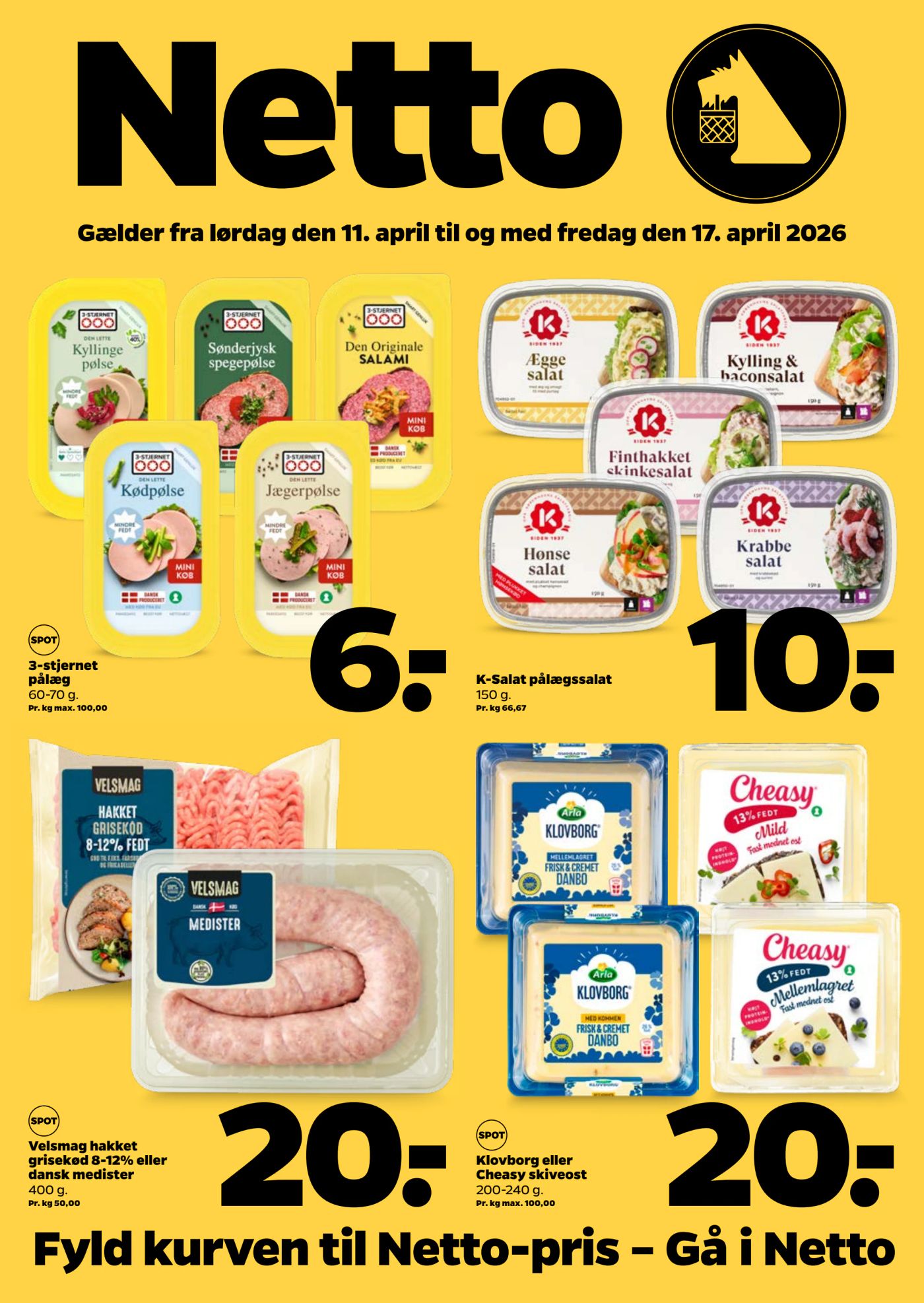 Netto flyer til næste uge fra lørdag 11.04.2026 til fredag 17.04.2026