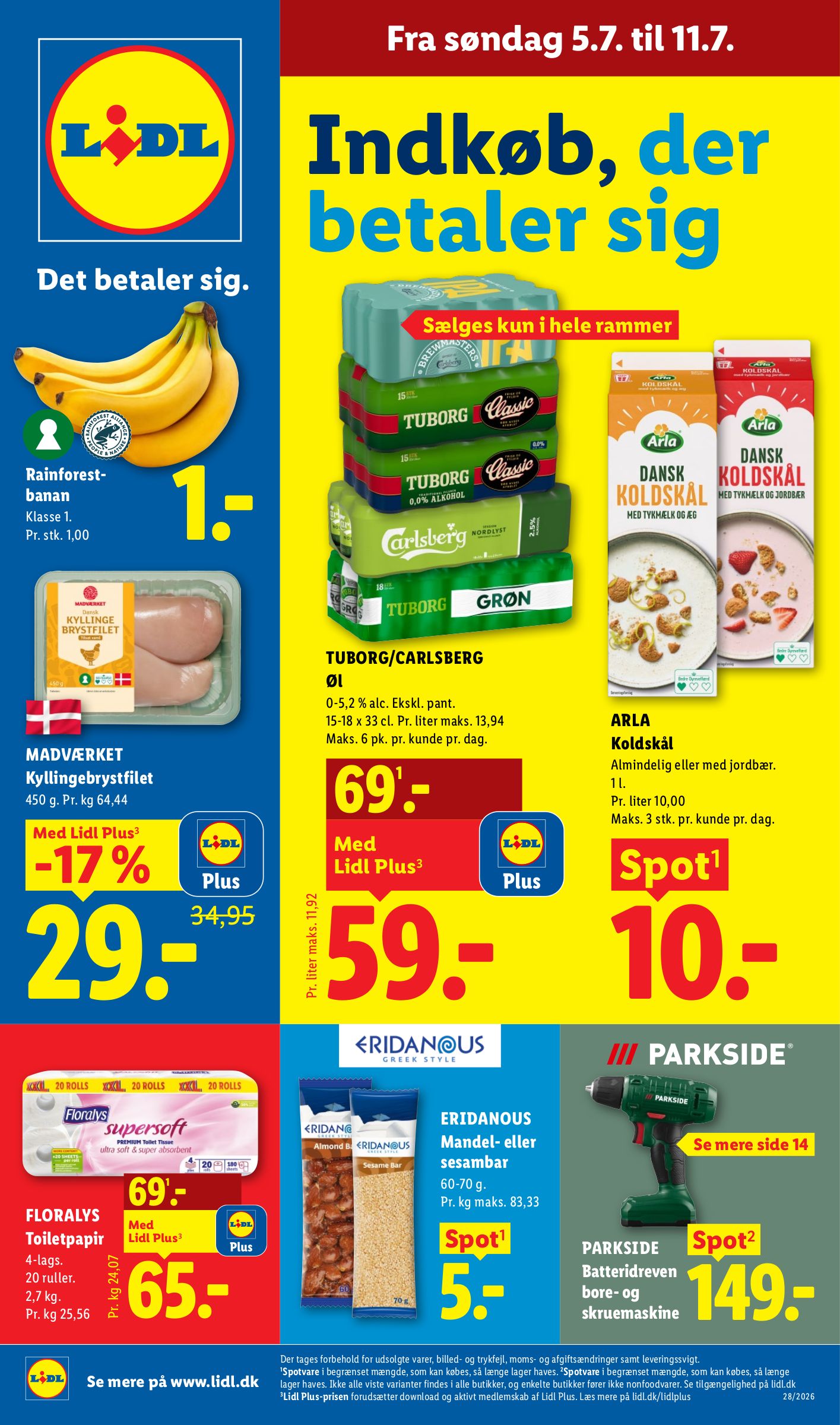 Lidl tilbudsavis for næste uge fra søndag, 05.07.2026 til lørdag, 11.07.2026
