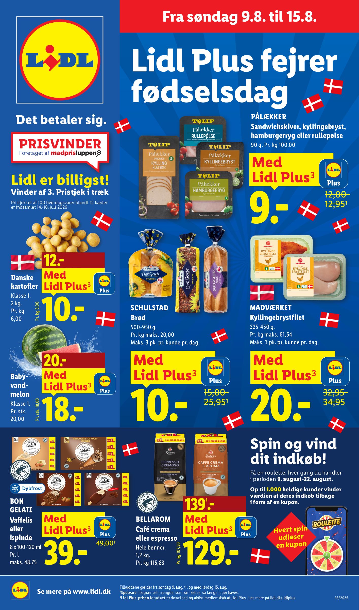 Lidl tilbudsavis for næste uge fra søndag, 09.08.2026 til lørdag, 15.08.2026