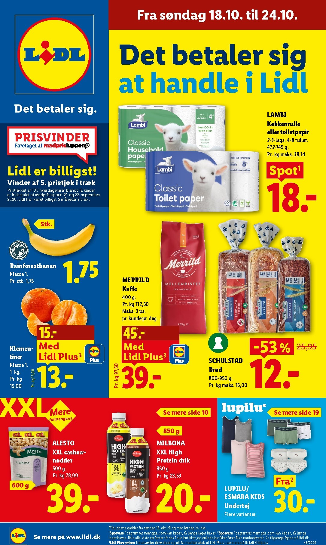 Lidl tilbudsavis for næste uge fra søndag, 18.10.2026 til lørdag, 24.10.2026