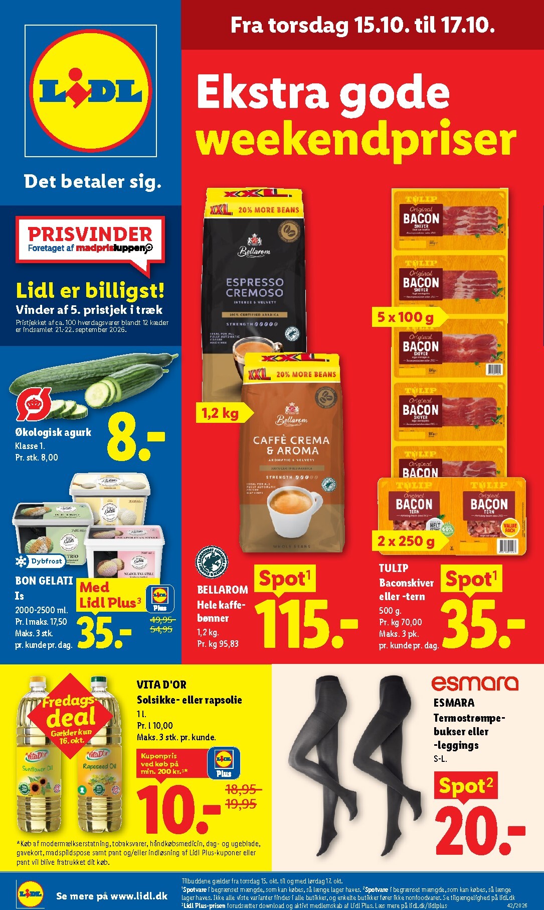 Ny Lidl - Weekendtilbud tilbudsavis fra torsdag, 15.10.2026 til lørdag, 17.10.2026