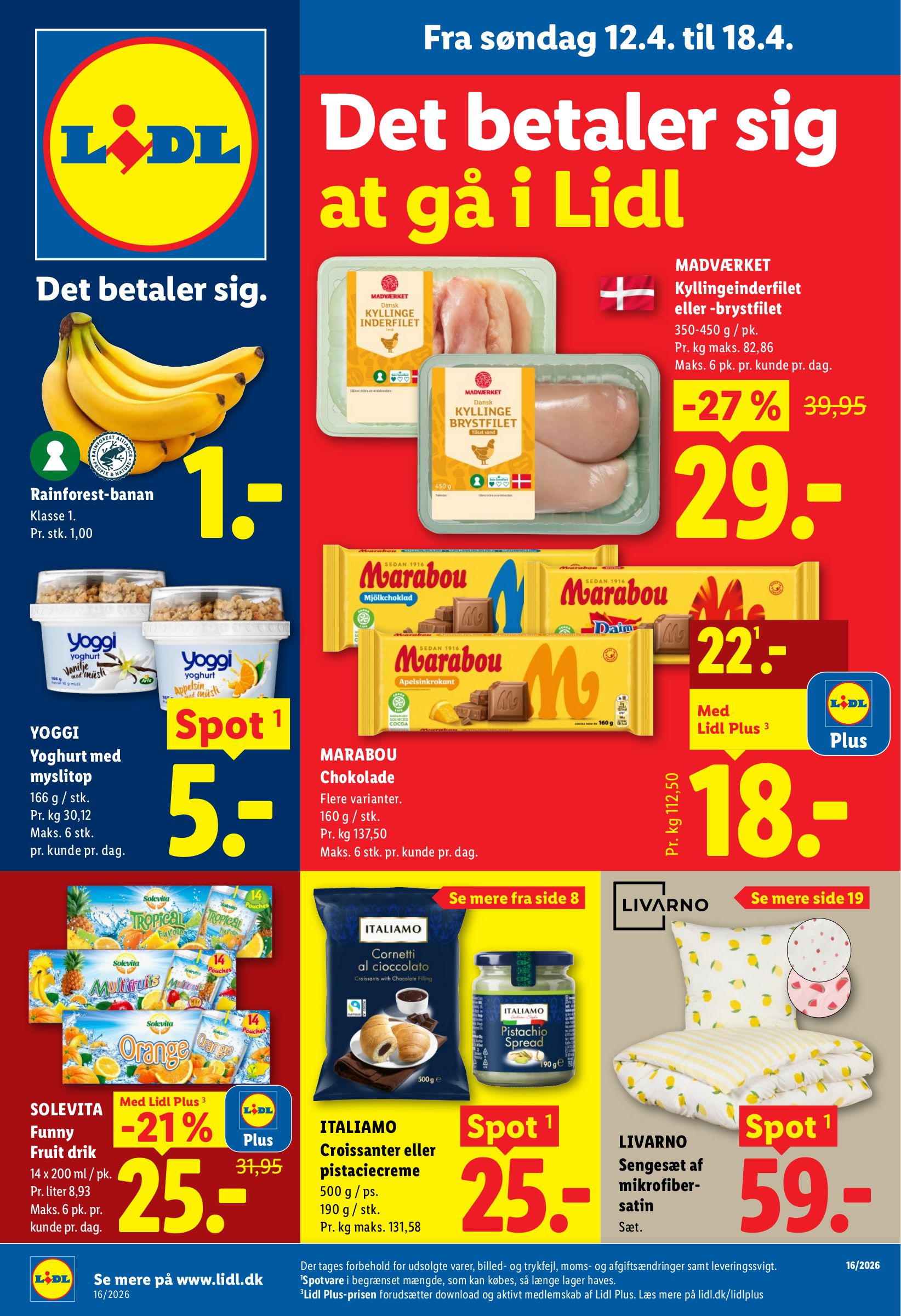 Lidl flyer til næste uge fra søndag 12.04.2026 til lørdag 18.04.2026
