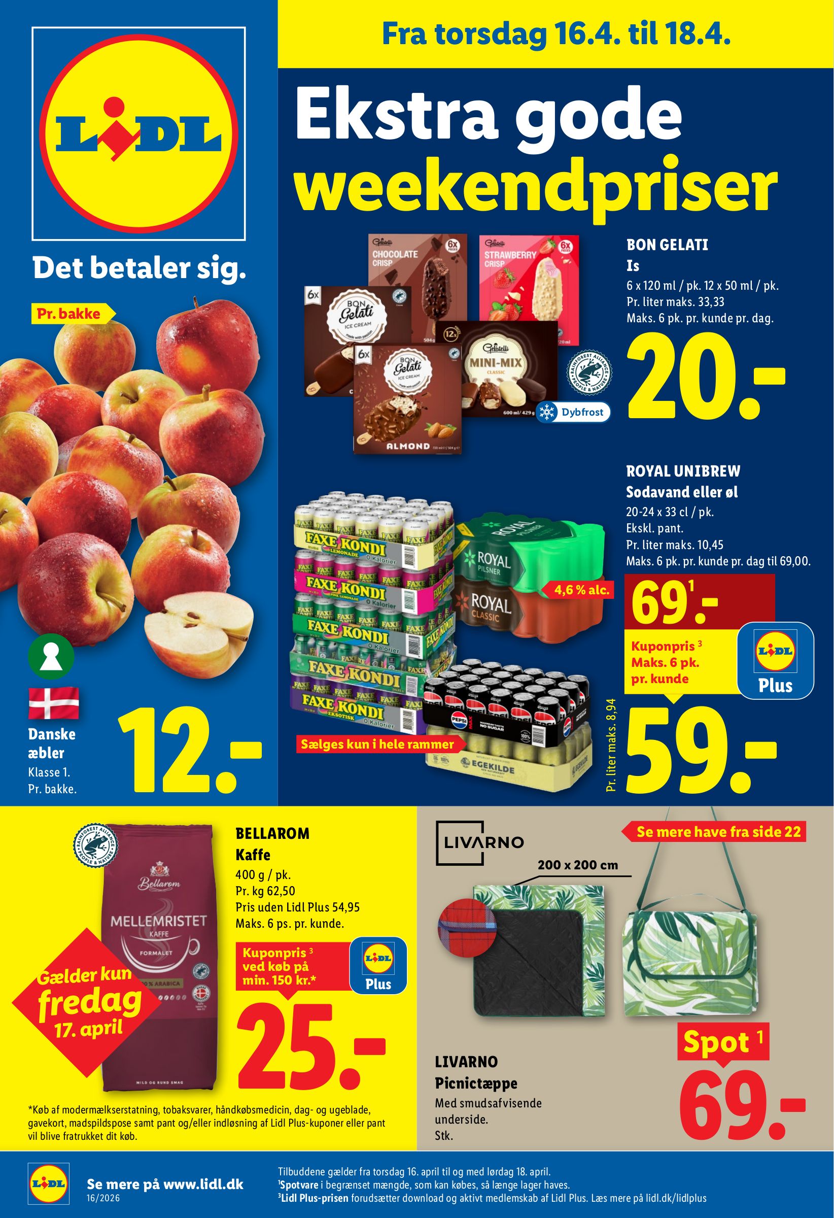 Fremtidig Lidl reklameblad gyldig fra torsdag 16.04.2026 til lørdag 18.04.2026