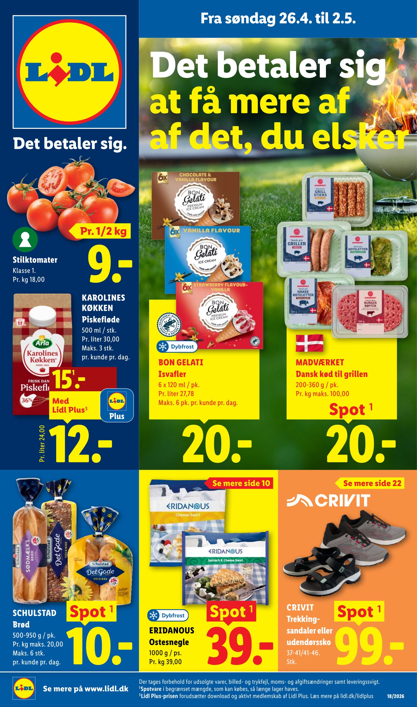 Lidl flyer til næste uge fra søndag 26.04.2026 til lørdag 02.05.2026