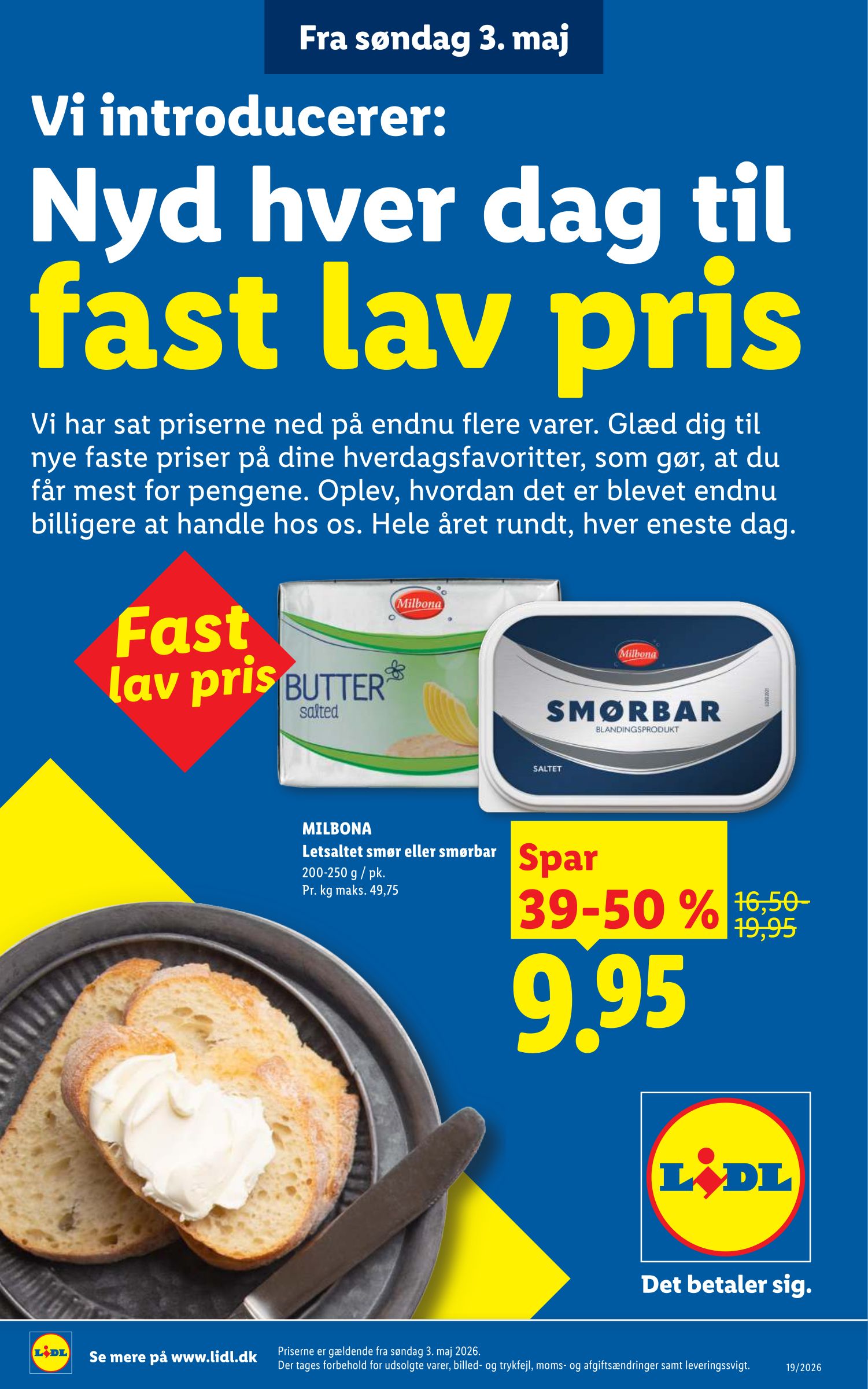 Lidl - Nyd hver dag til fast lav pris flyer til næste uge fra søndag 03.05.2026 til lørdag 09.05.2026