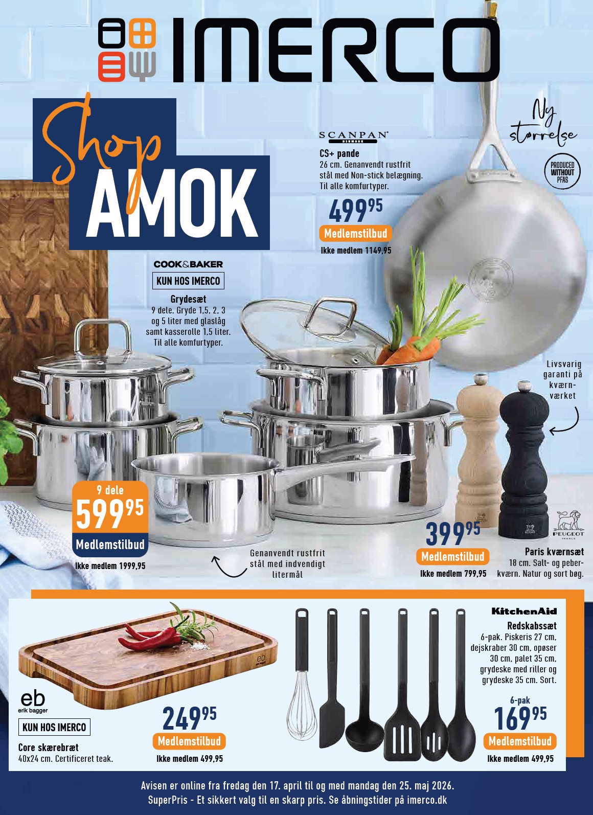 Aktuel Imerco katalog gyldig fra fredag 17.04.2026 til mandag 25.05.2026