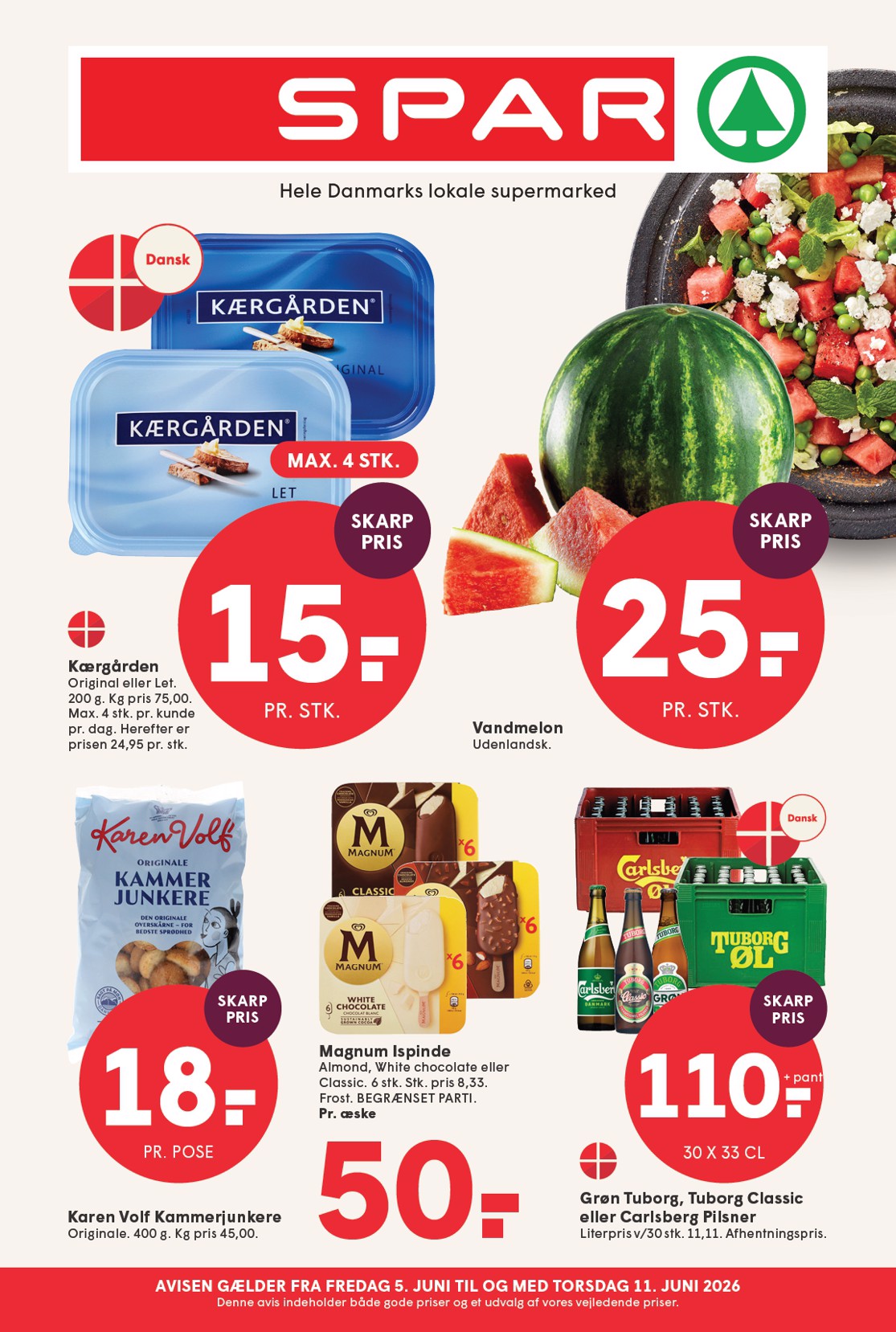 Spar tilbudsavis for næste uge fra fredag, 05.06.2026 til torsdag, 11.06.2026
