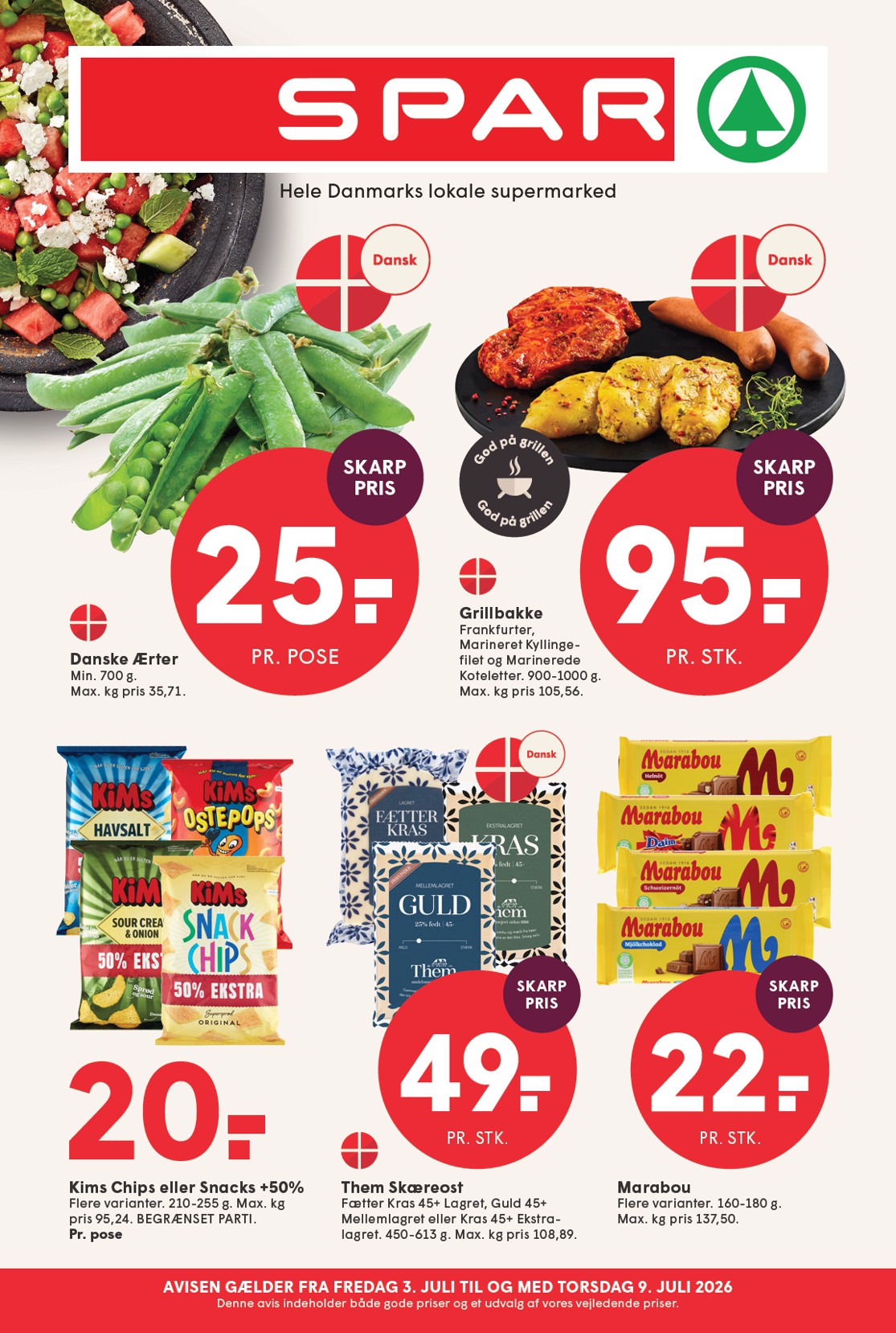 Spar tilbudsavis for næste uge fra fredag, 03.07.2026 til torsdag, 09.07.2026