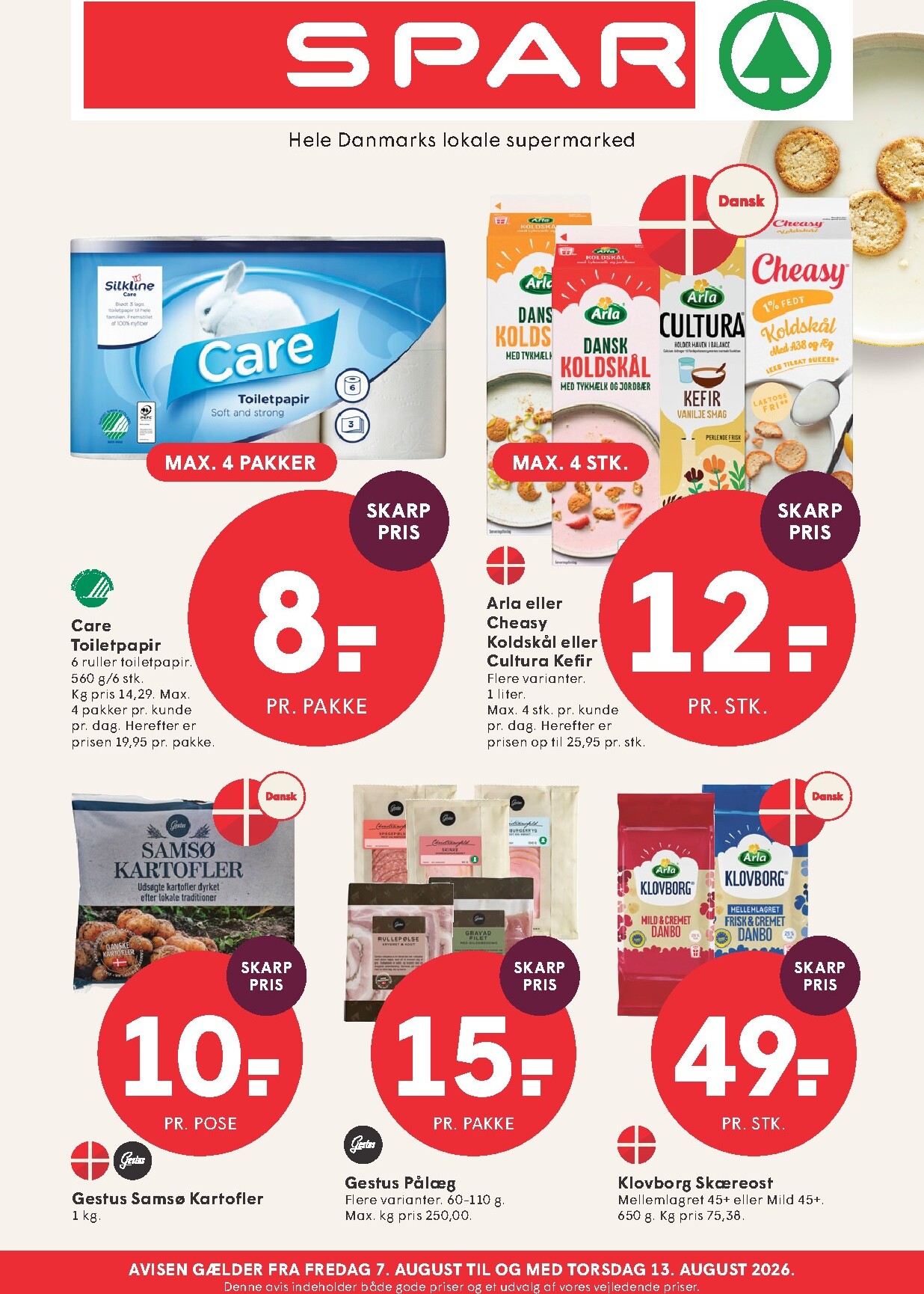 Aktuel Spar tilbudsavis fra fredag, 07.08.2026 til torsdag, 13.08.2026