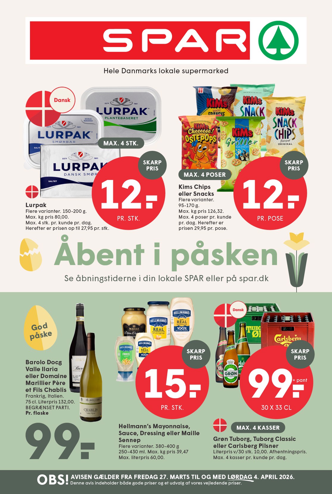 Spar tilbudsavis gyldig fra 27.03.2026 til 04.04.2026