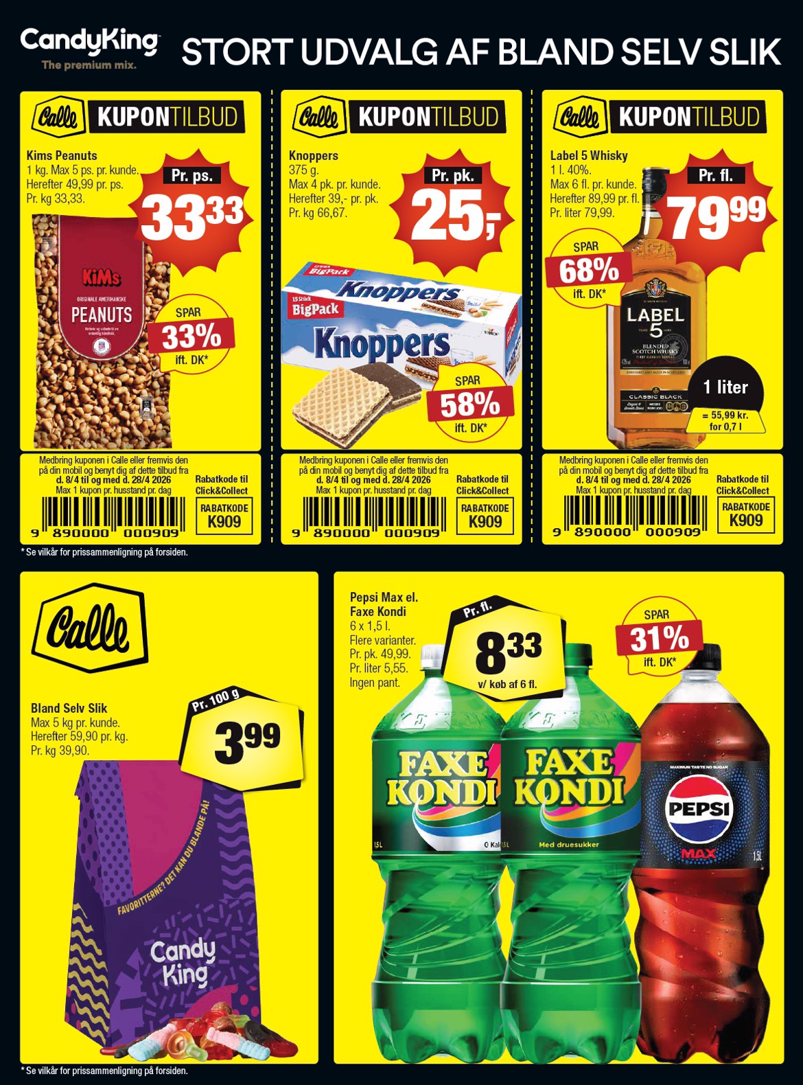 Calle - Danske kupontilbud tilbudsavis gyldig fra 08.04.2026 til 28.04.2026