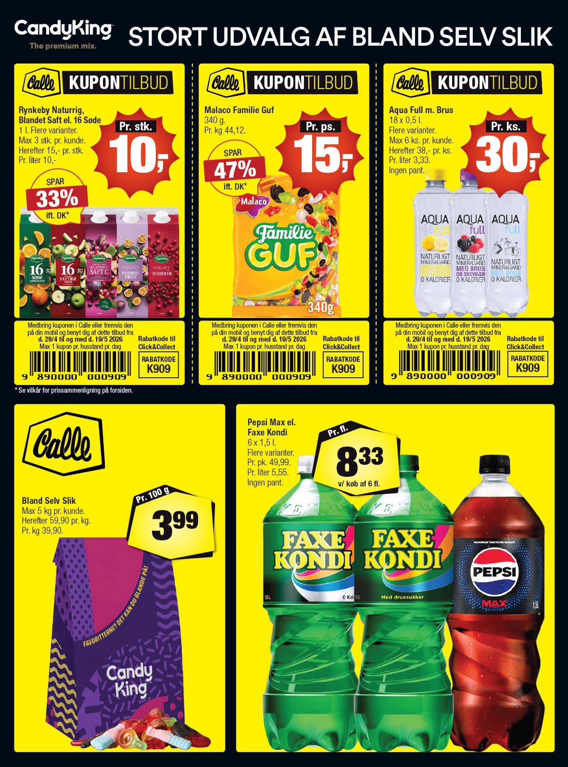 Fremtidig Calle - Danske kupontilbud reklameblad gyldig fra onsdag 29.04.2026 til tirsdag 19.05.2026